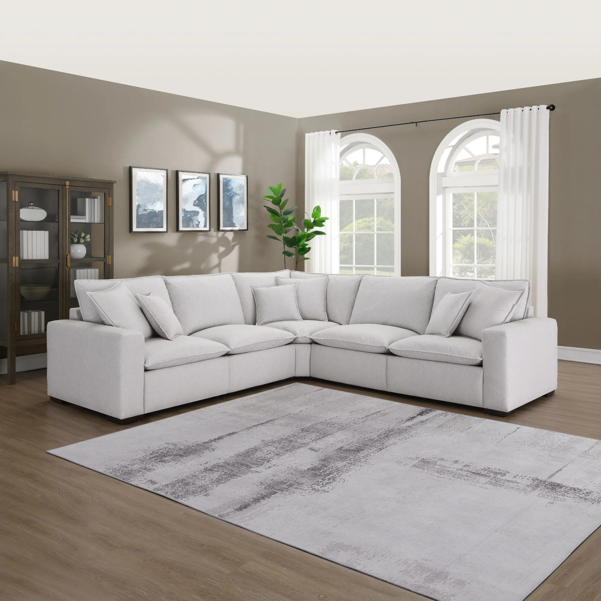 EAST & VINE ALENA FABRIC POWER RECLINING SECTIONAL - Image 1