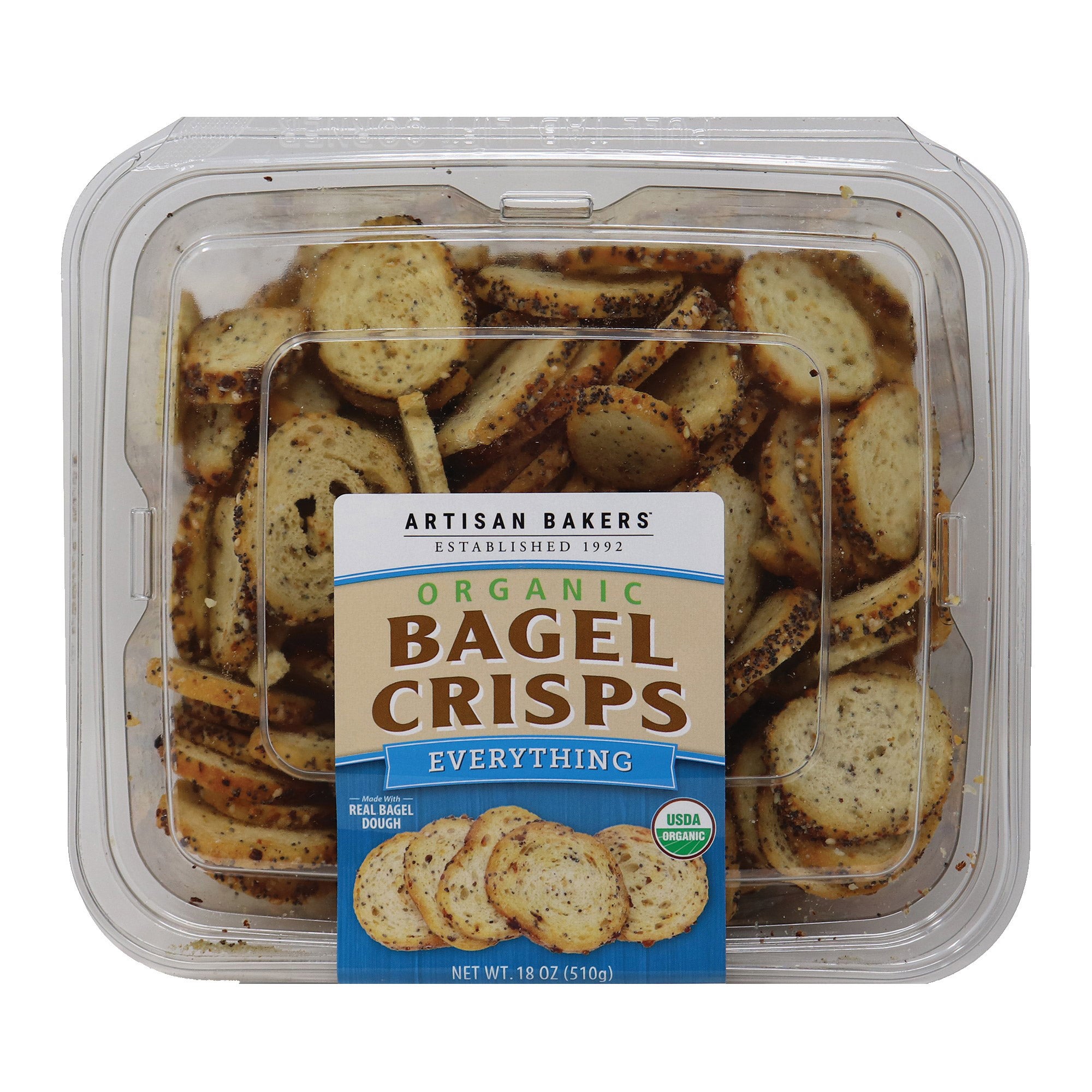 ORGANIC ARTISAN BAKERS EVERYTHING BAGEL CRISP 18 OUNCES - Image 1