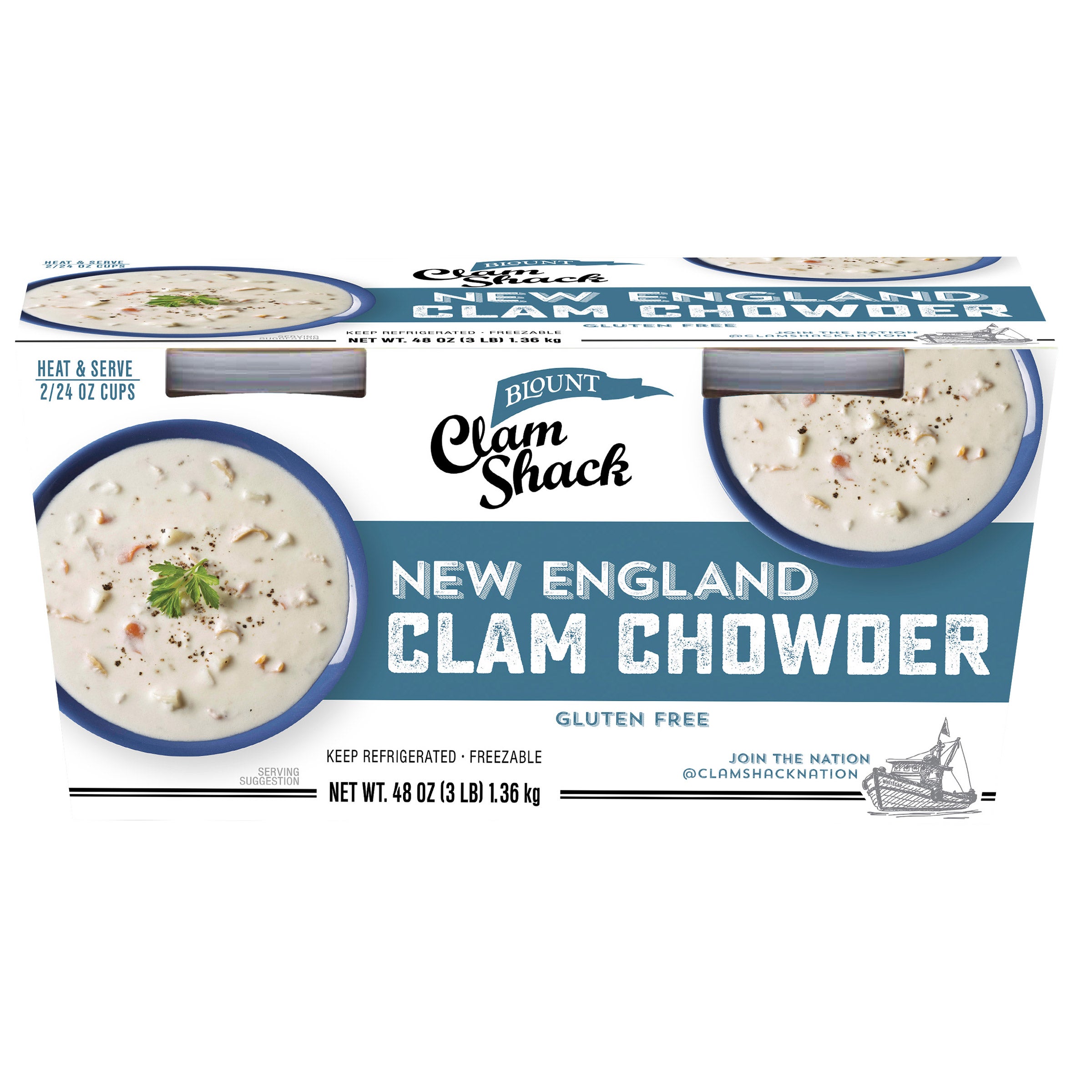 CLAM SHACK NEW ENGLAND CLAM CHOWDER 2/24 OZ
