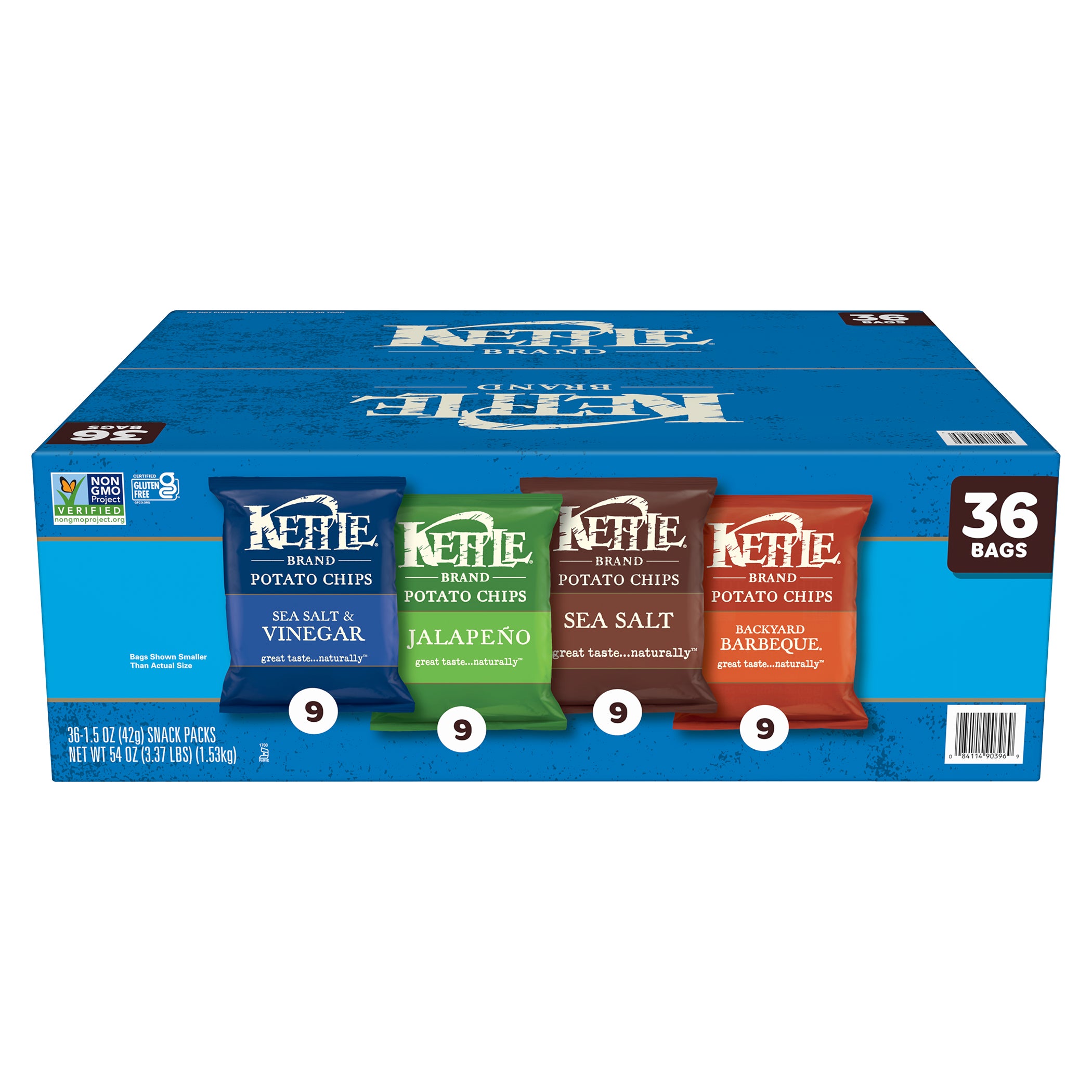KETTLE BRAND VEND VARIETY PACK 36/1.5 OZ