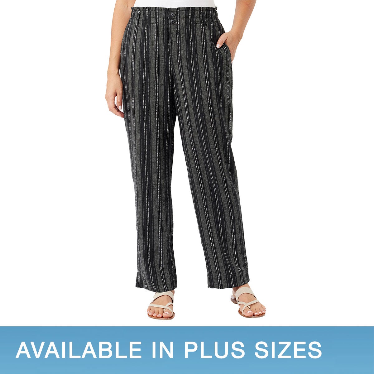 BRIGGS LADIES' LINEN BLEND PANT - Image 1