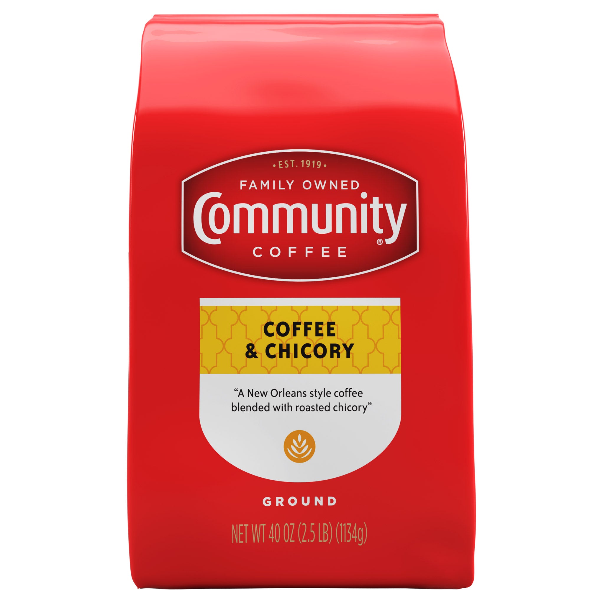 COMMUNITY COFFEE COFFEE & CHICORY 40 OZ - Image 1