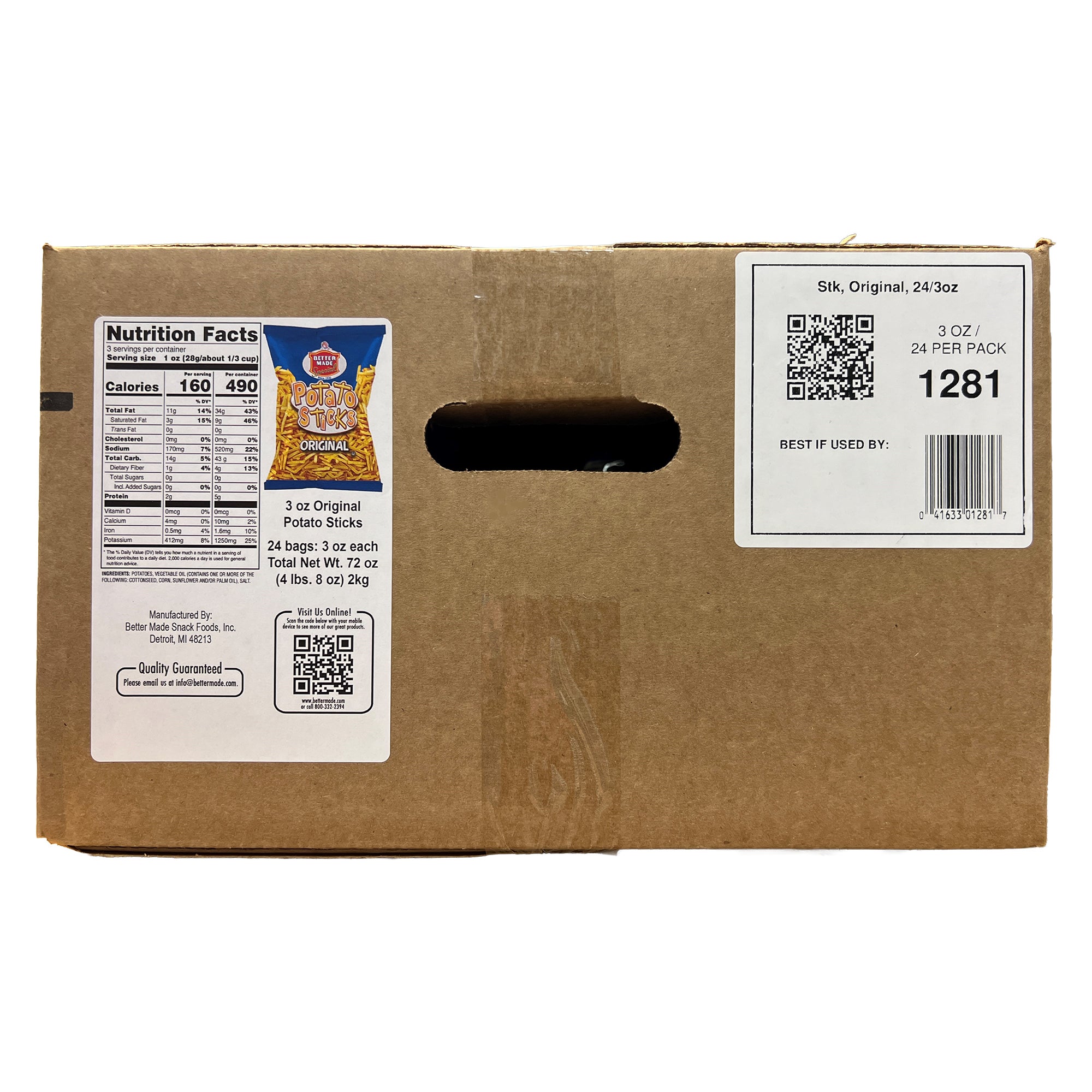 BETTER MADE POTATO CHIP STICKS 24/3 OZ