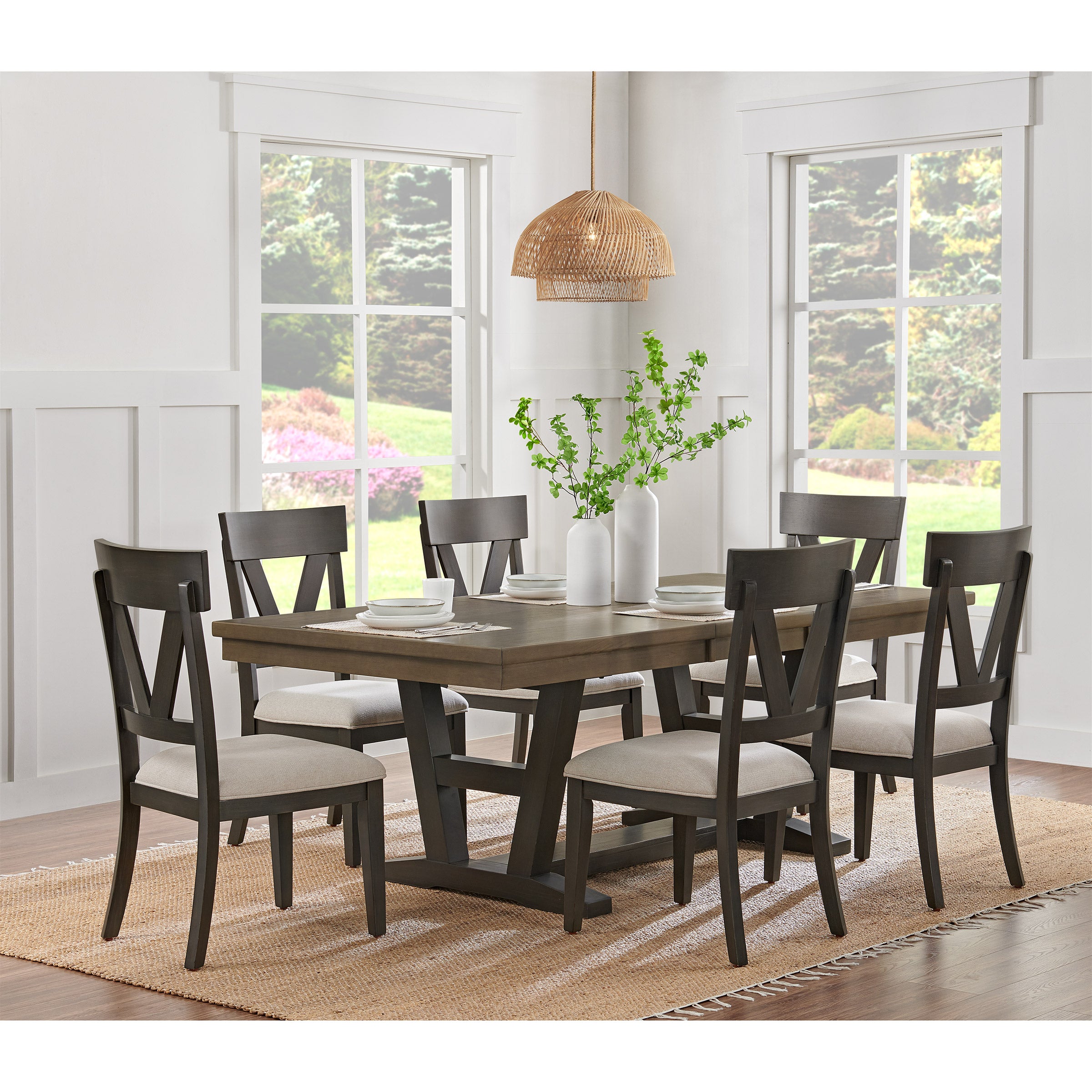 FOREMOST HOME FINDLEY 7-PIECE DINING SET