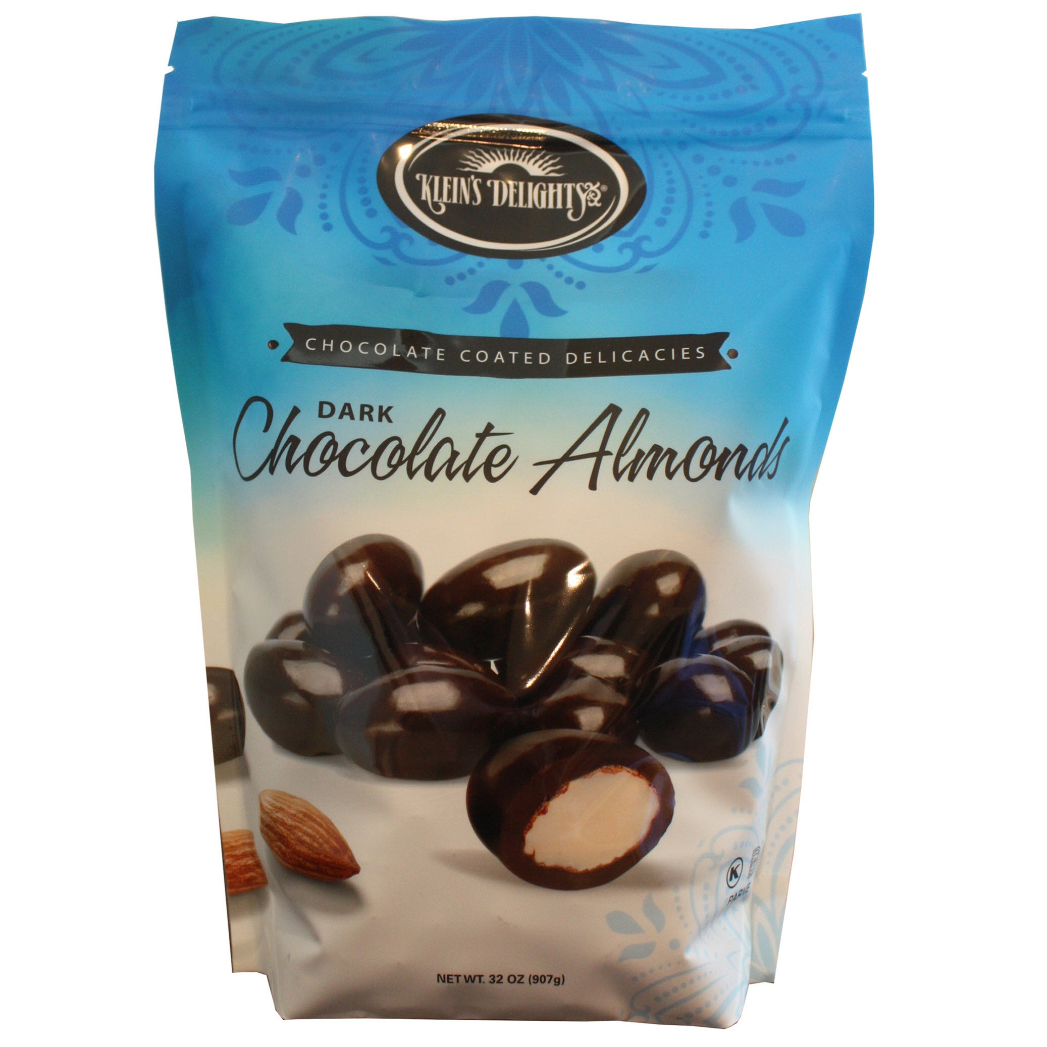 KLEINS NATURALS DARK CHOCOLATE ALMONDS 32 OZ (2 LBS)