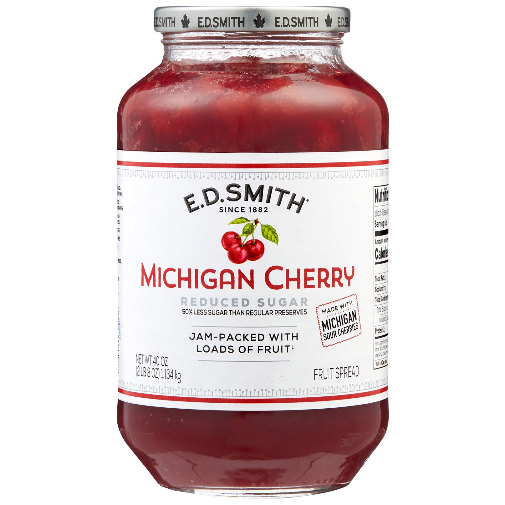 E.D. SMITH MICHIGAN CHERRY SPREAD 40 OUNCE JAR - Image 1