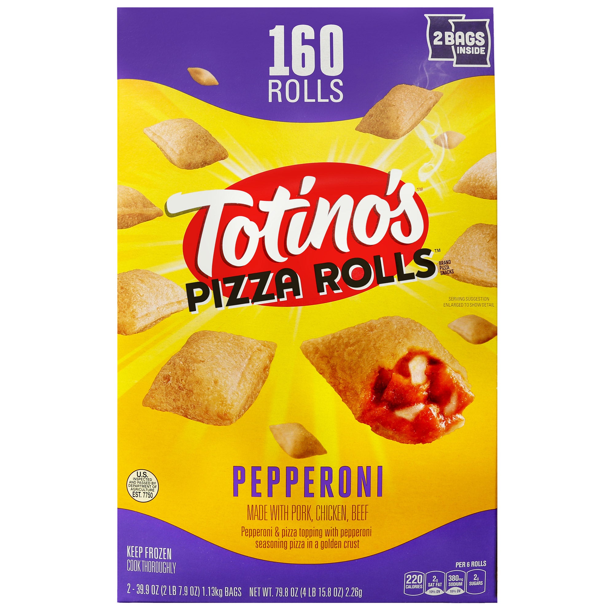 TOTINO'S PIZZA ROLLS 160 CT / 79.8 OZ