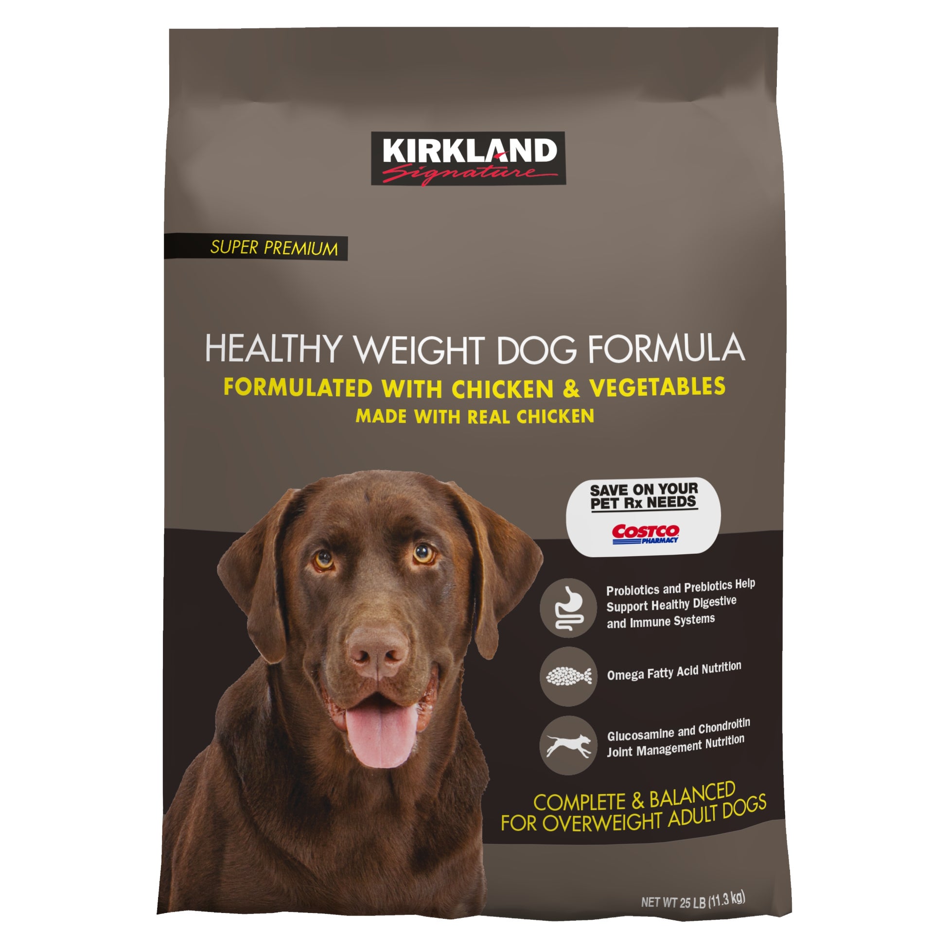 KIRKLAND SIGNATURE HEALTHY WEIGHT DOG FOOD 25 LB