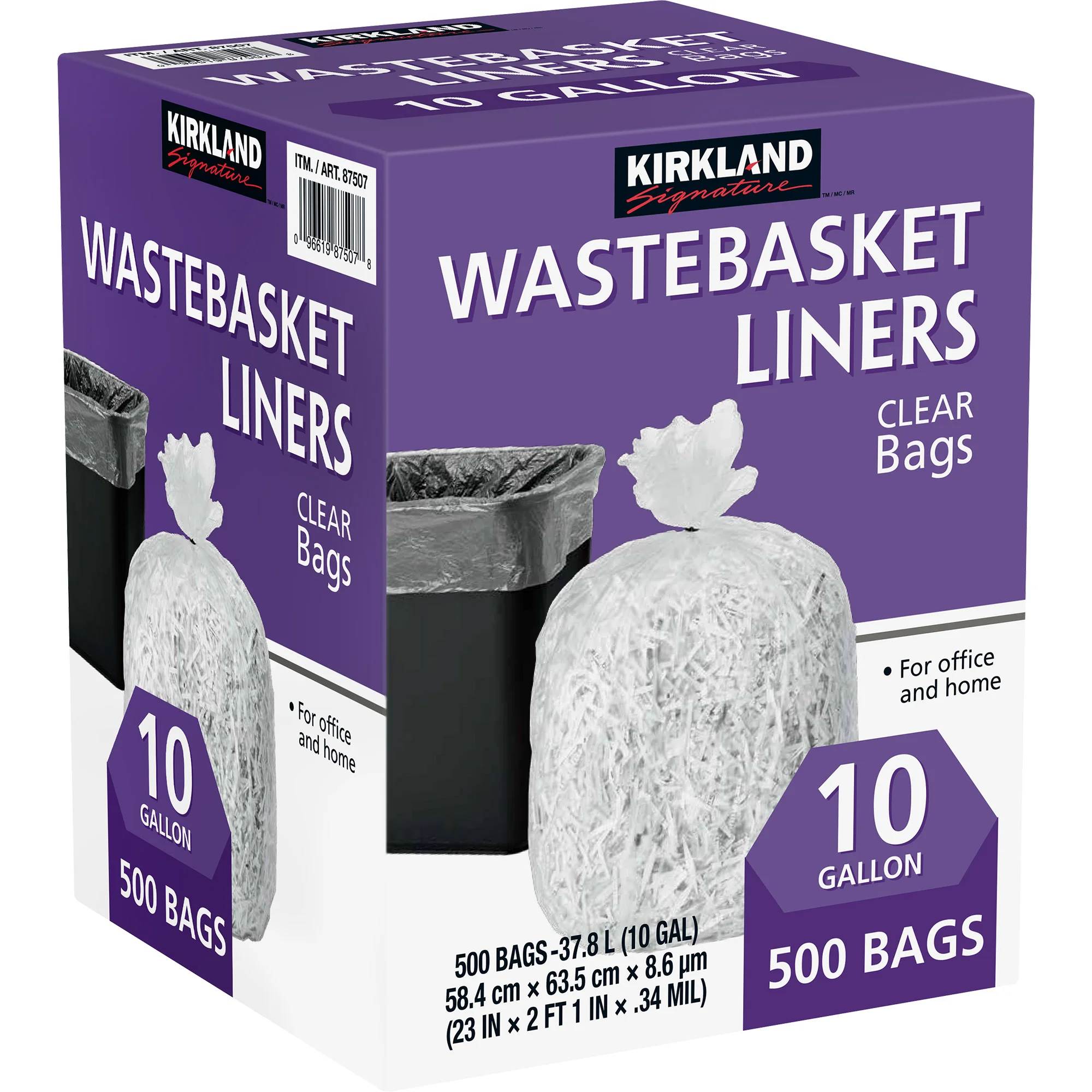 KIRKLAND SIGNATURE 10 GAL WASTELINER 500 CT