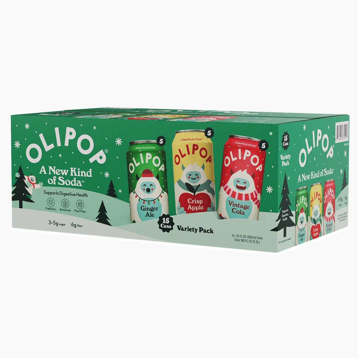OLIPOP HOLIDAY VRTY PACK 15/12 OZ