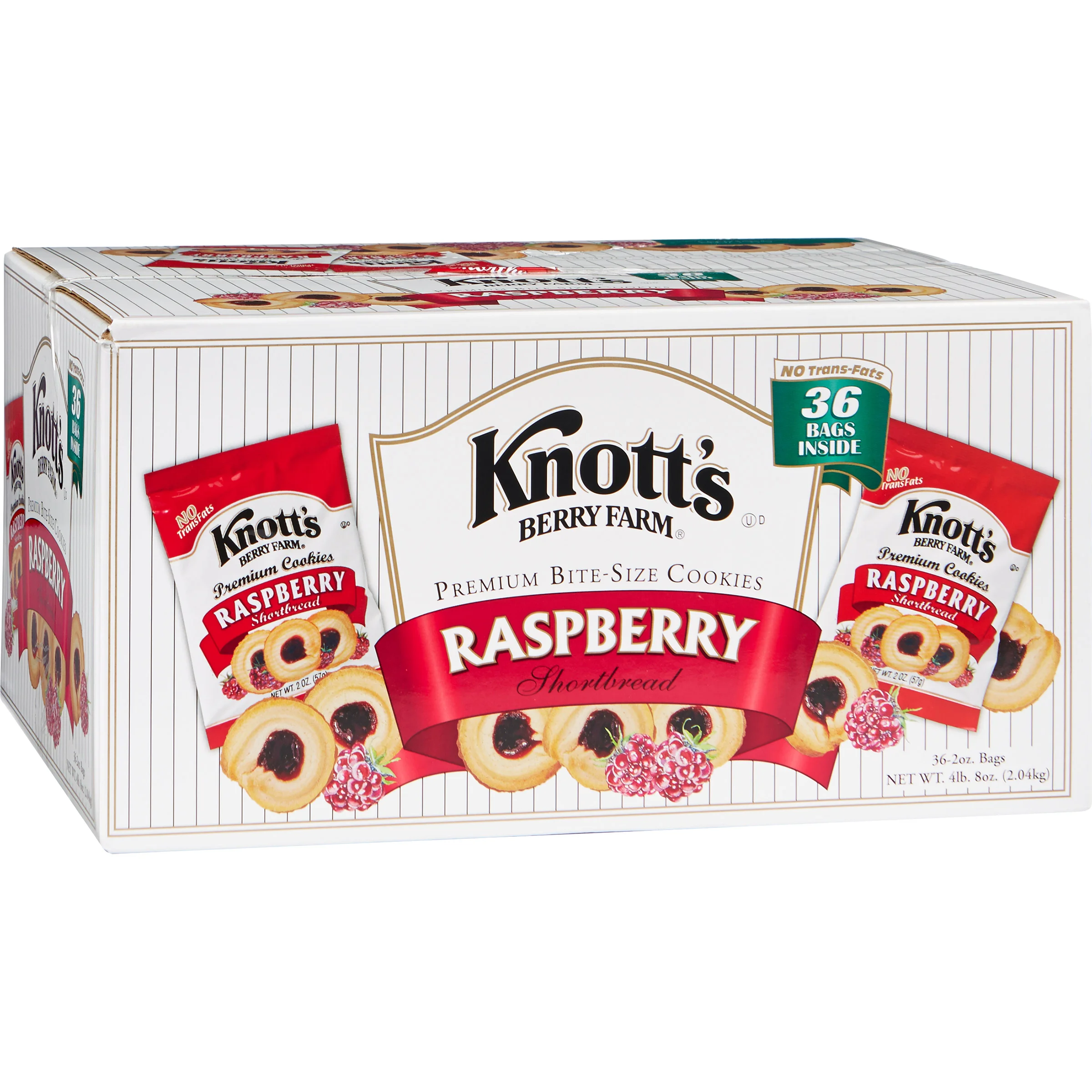 KNOTT'S BERRY FARMS RASPBERRY SHORTBREAD 36/2 OZ - Image 1