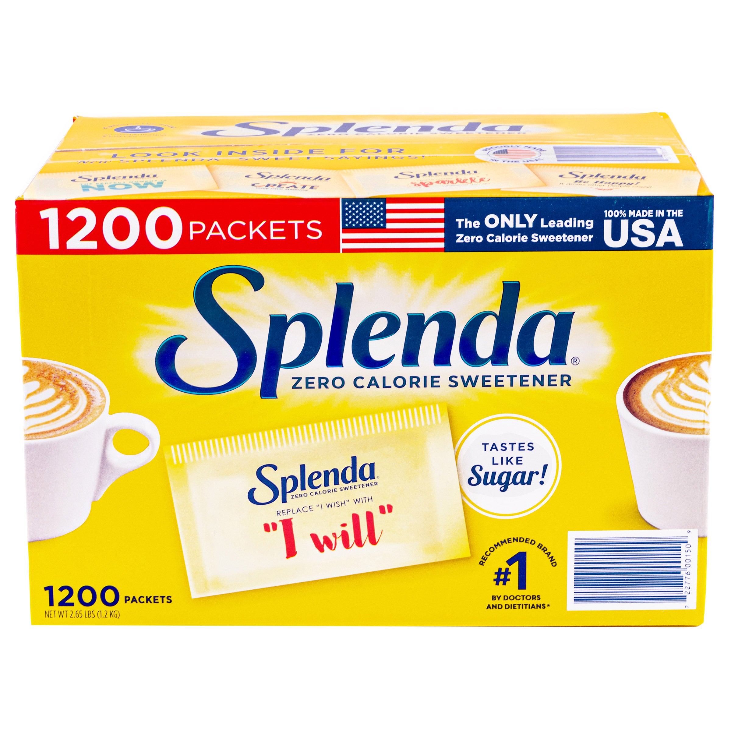 SPLENDA SWEETENER PACKETS 1200 COUNT