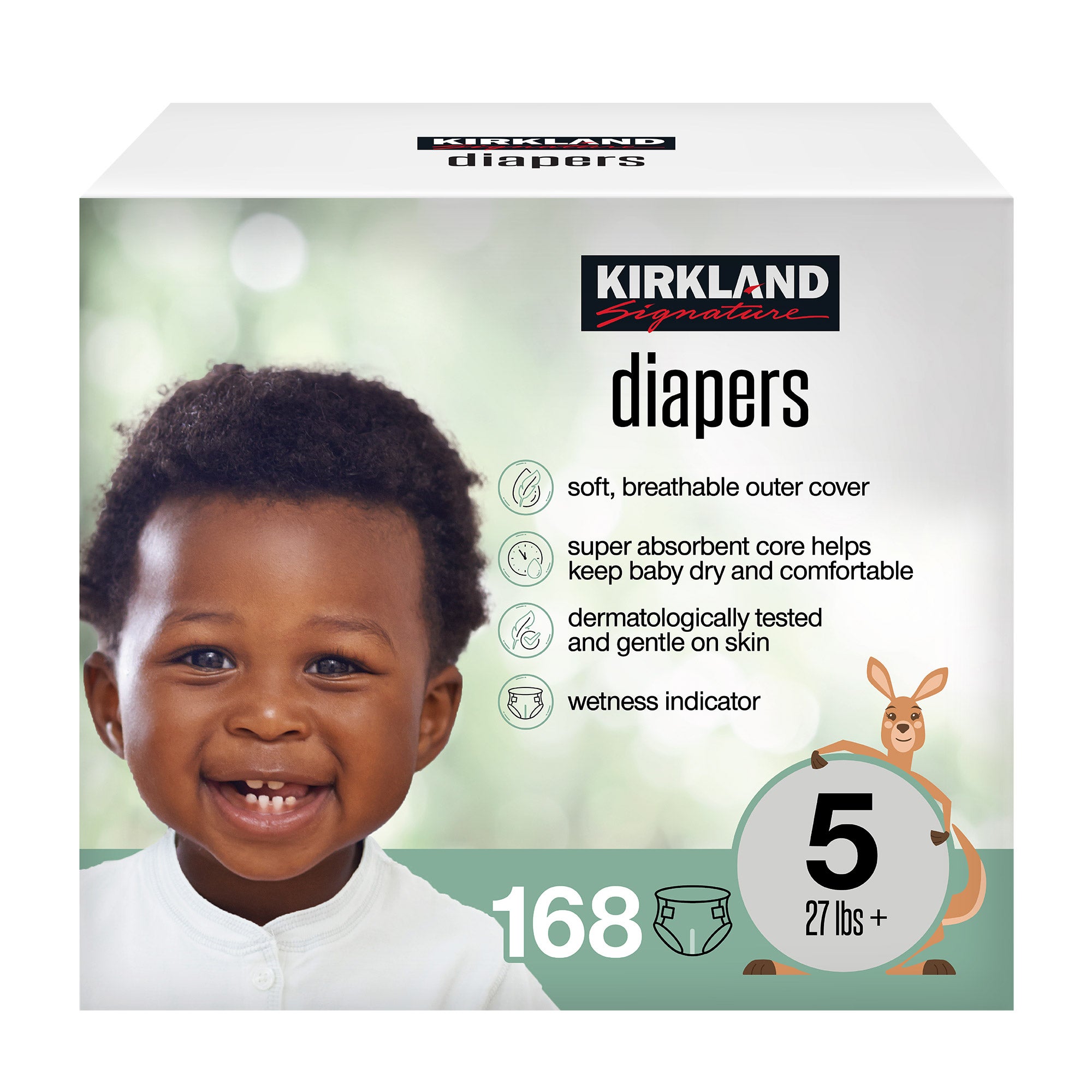 KIRKLAND SIGNATURE DIAPERS SIZE 5 168CT - Image 1