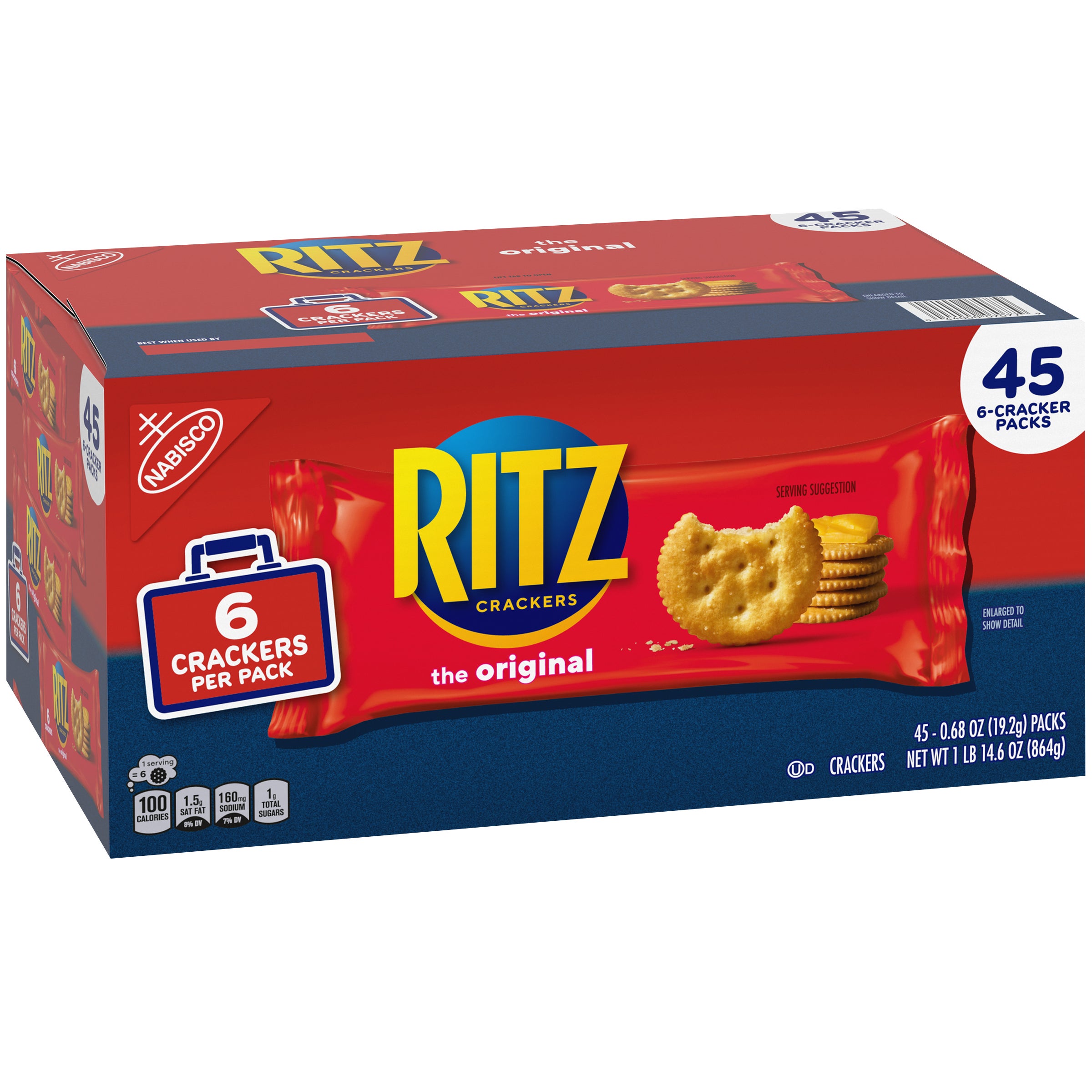 RITZ ORIGINAL CRACKERS 45CT / 0.68OZ PACKS