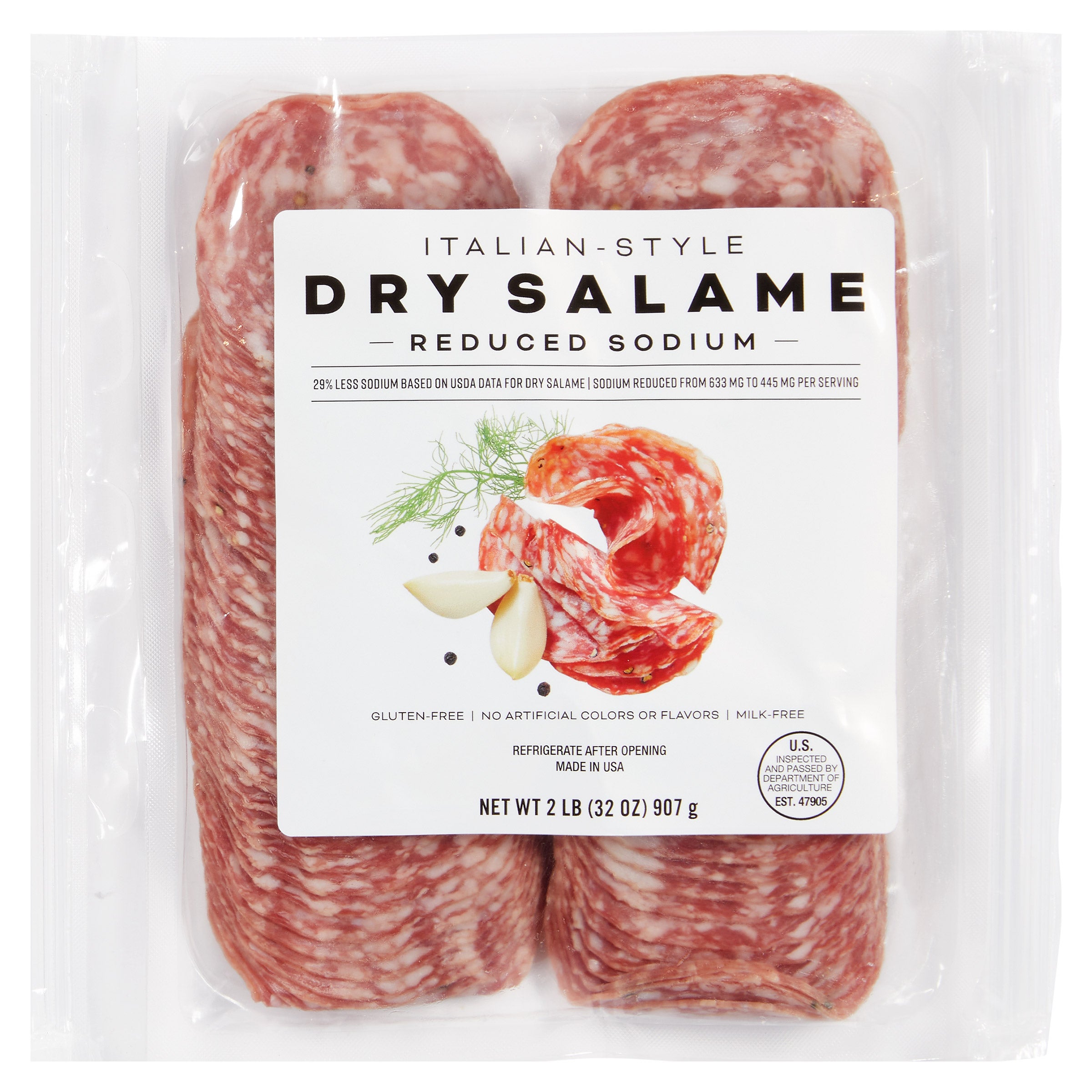 REDUCED SODIUM SALAME 2/1 LB