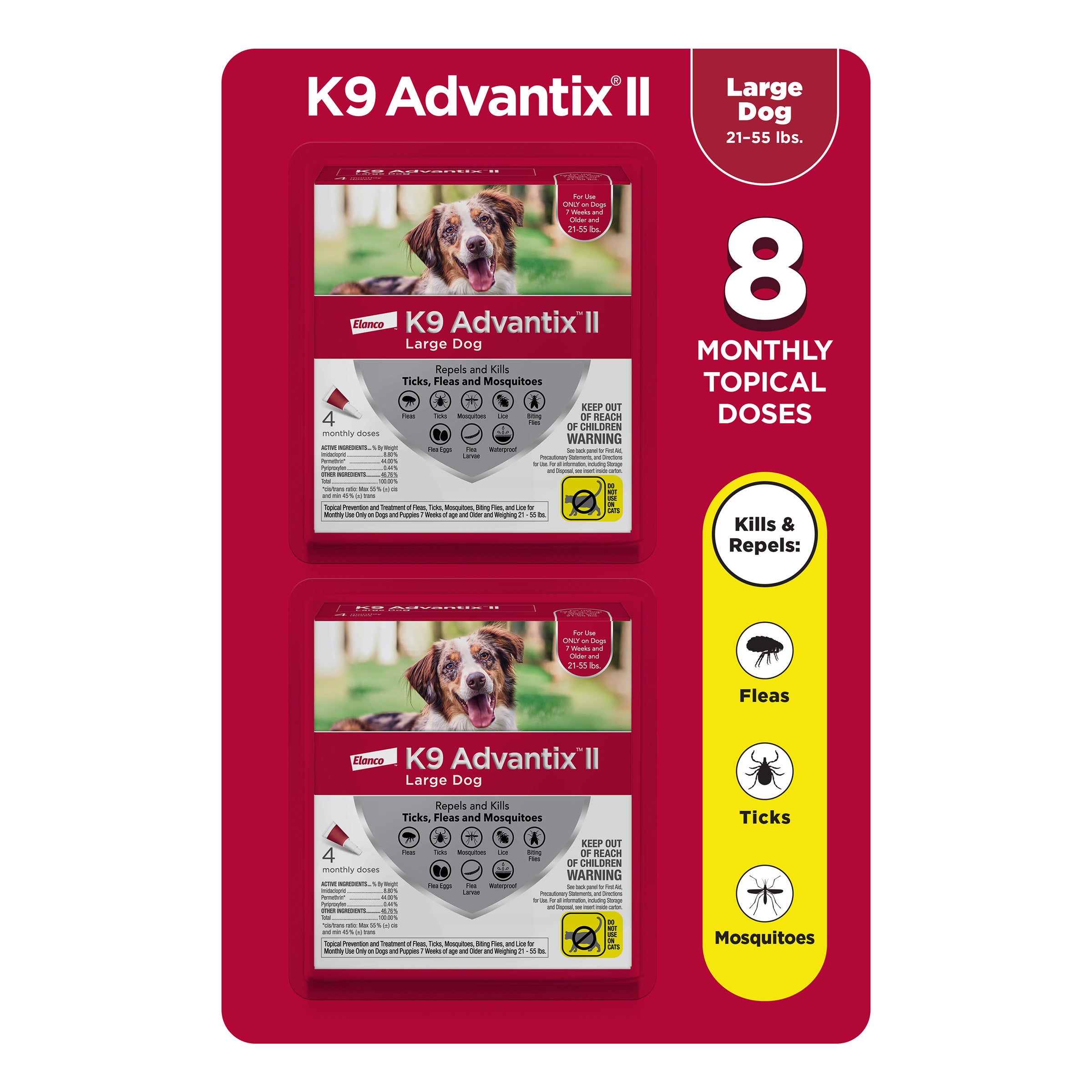 K9 ADVANTIX II LARGE DOG 8 MONTH SUPPLY - Image 1