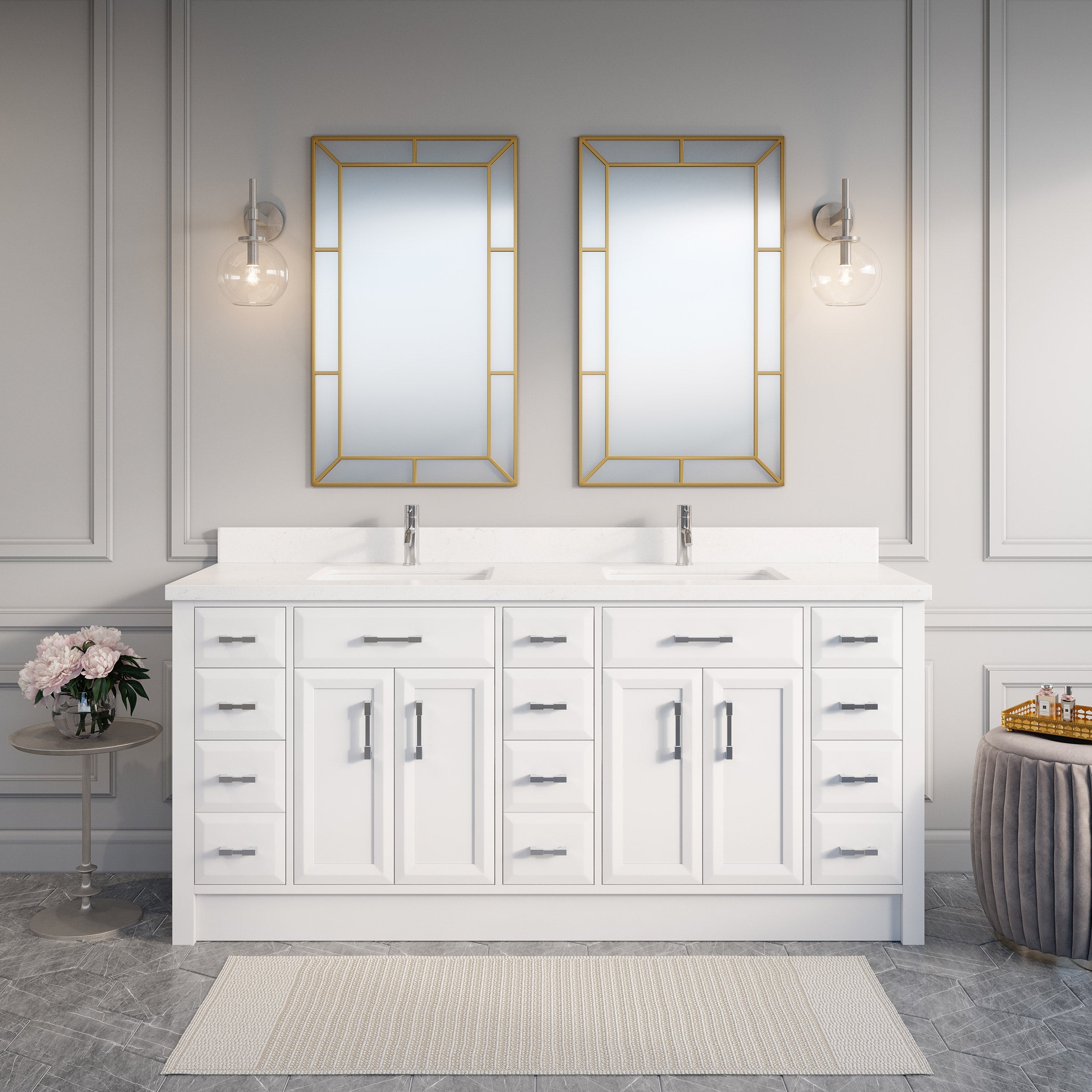 CALAIS 75¨ WHITE VANITY PROMO