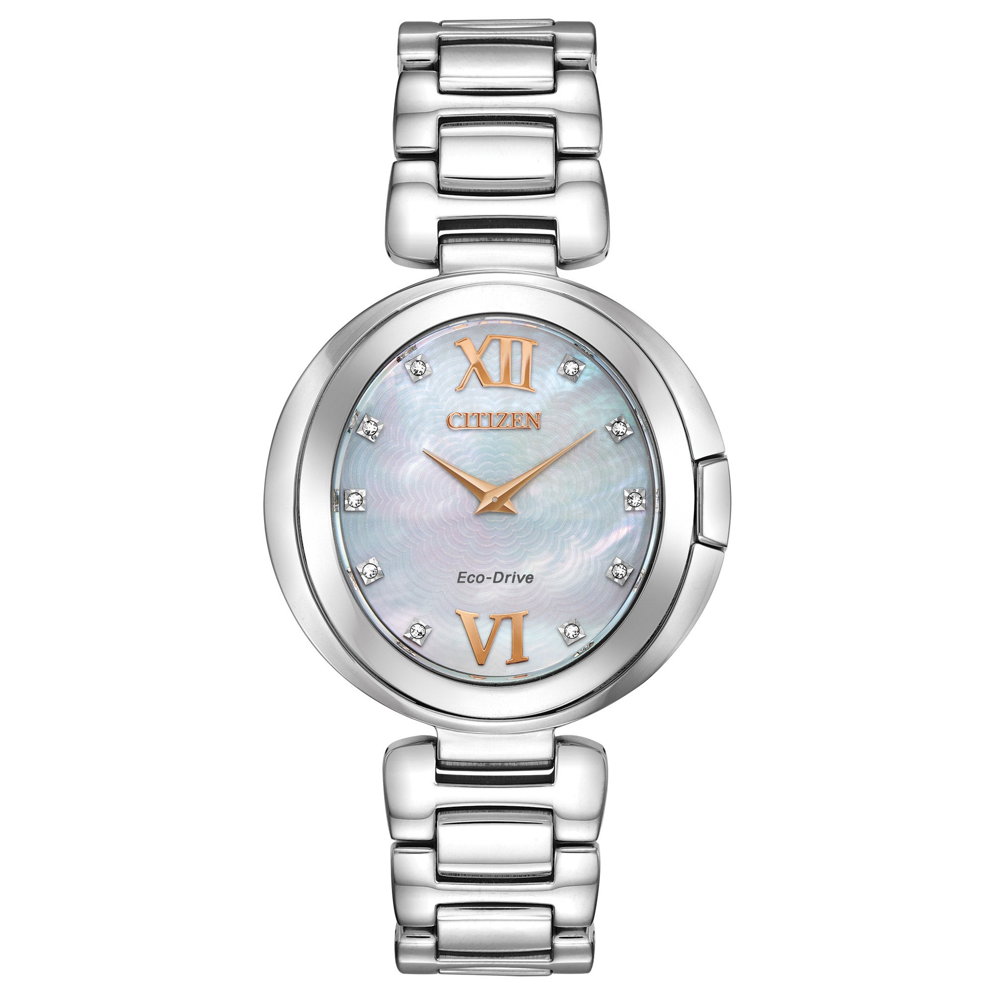 CITIZEN ECO-DRIVE MOTHER-OF-PEARL DIAL LADIES QUARTZ WATCH