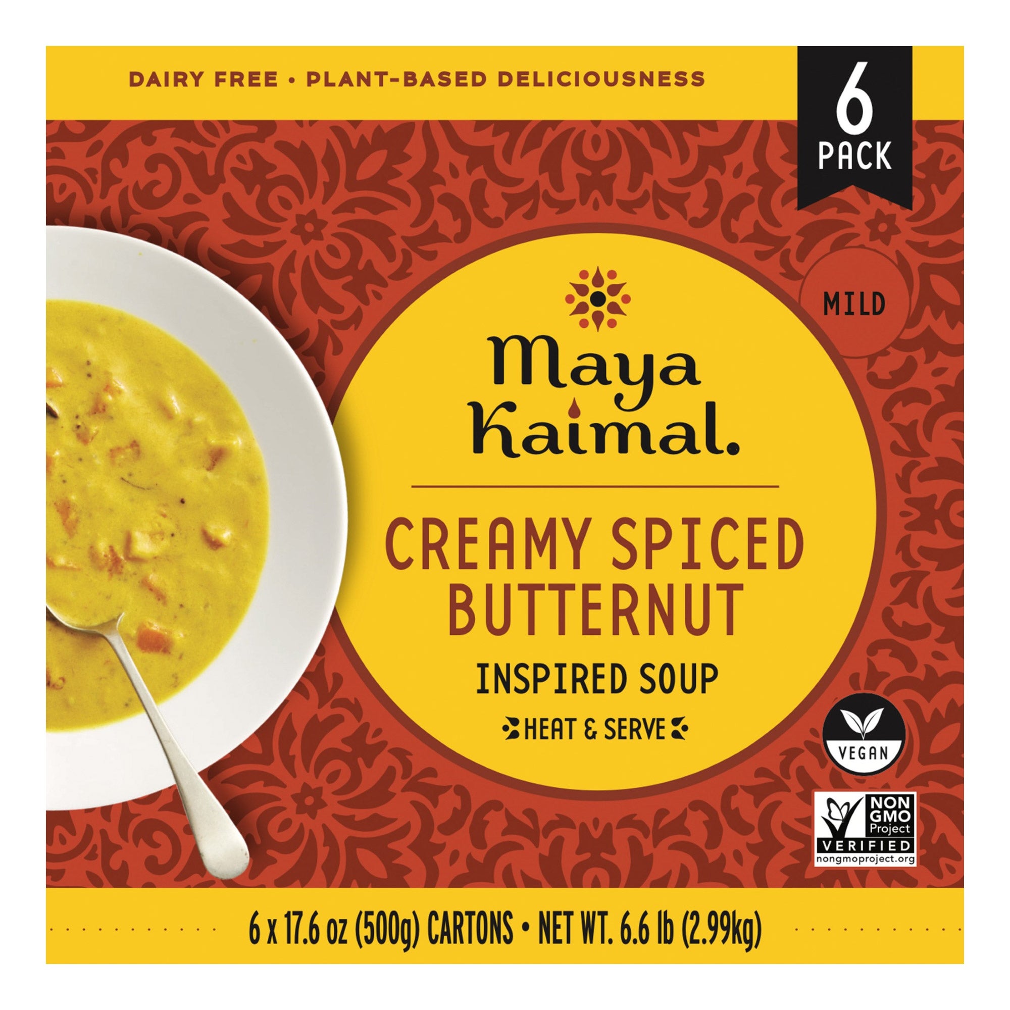 MAYA KAIMAL SPICED BUTTERNUT SOUP 6 PACK 17.6 OUNCES EA - Image 1