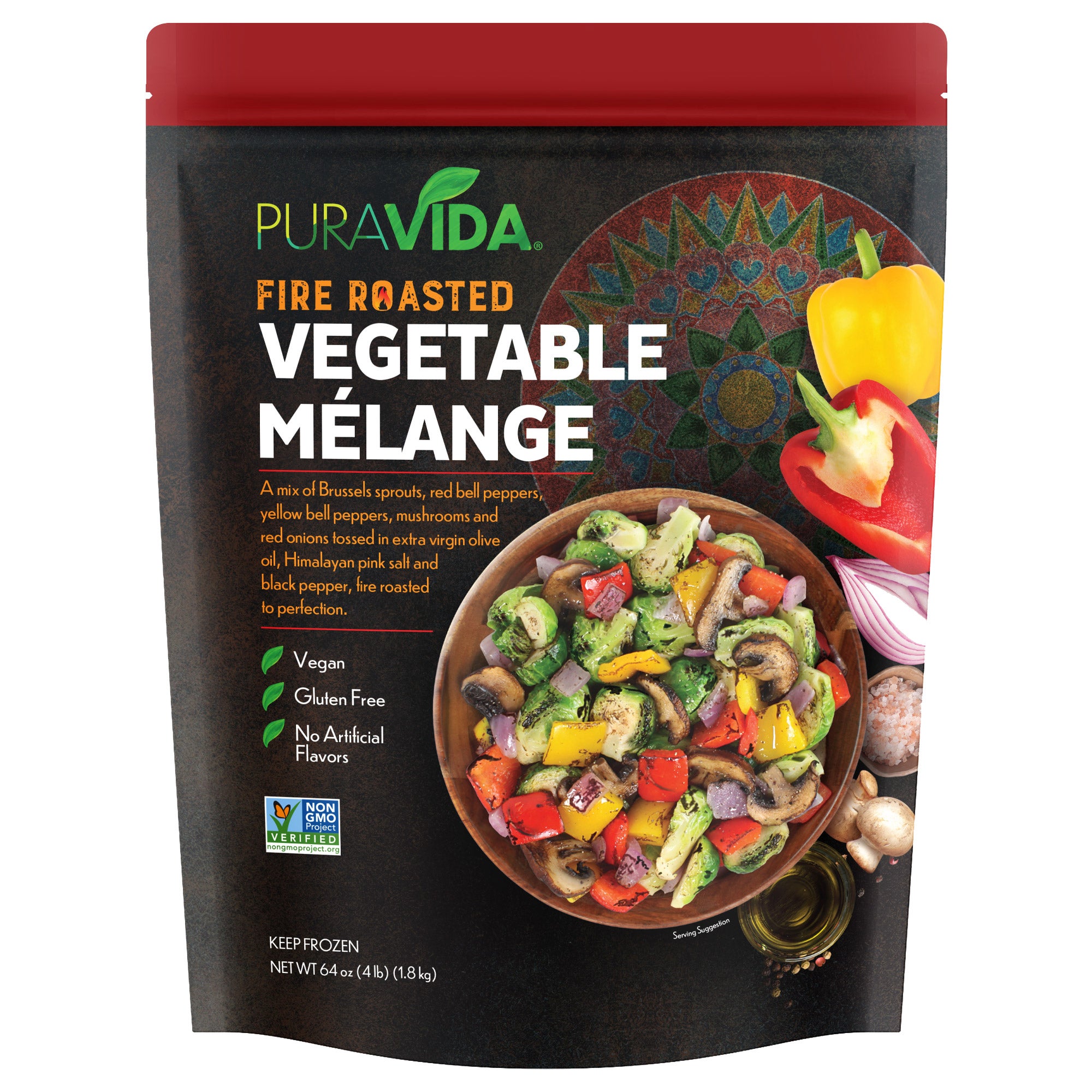 PURA VIDA FIRE ROASTED VEGGIE MELANGE 4 LB - Image 1