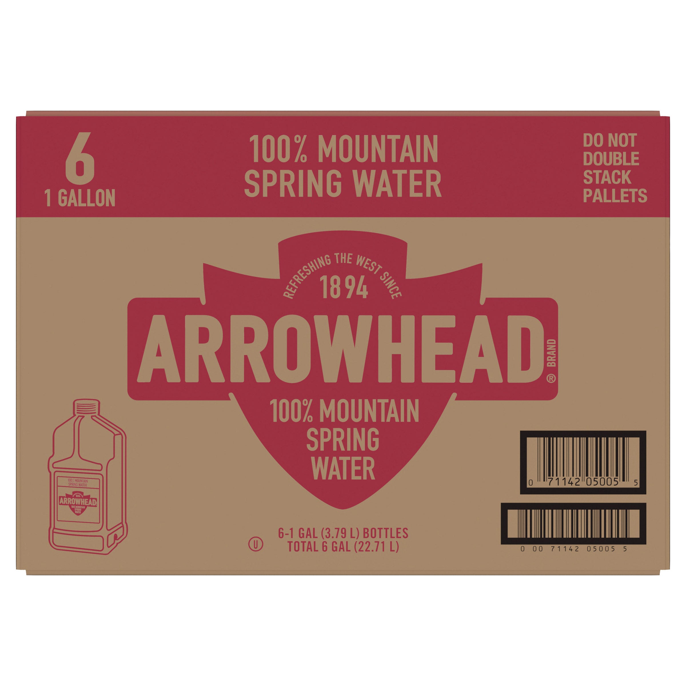 ARROWHEAD SPRING WATER 6/1 GAL