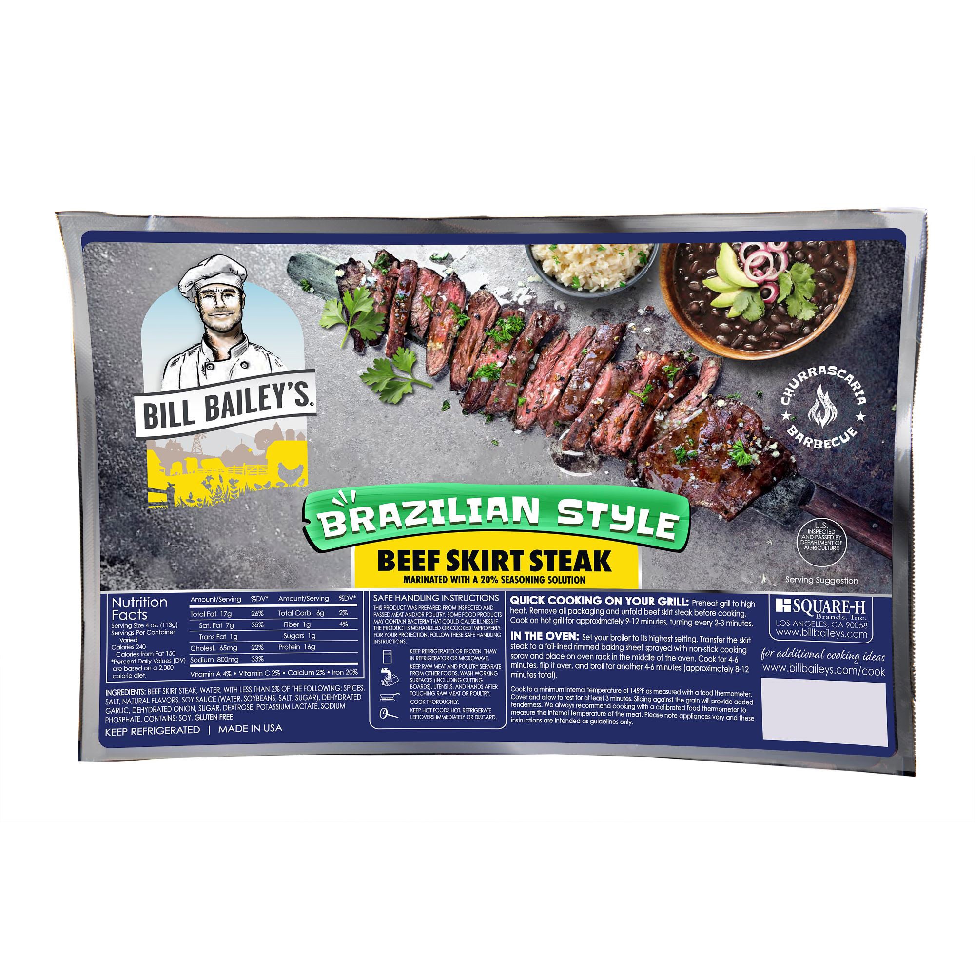 BILL BAILEY'S BRAZILIAN SKIRT STEAK PER LB
