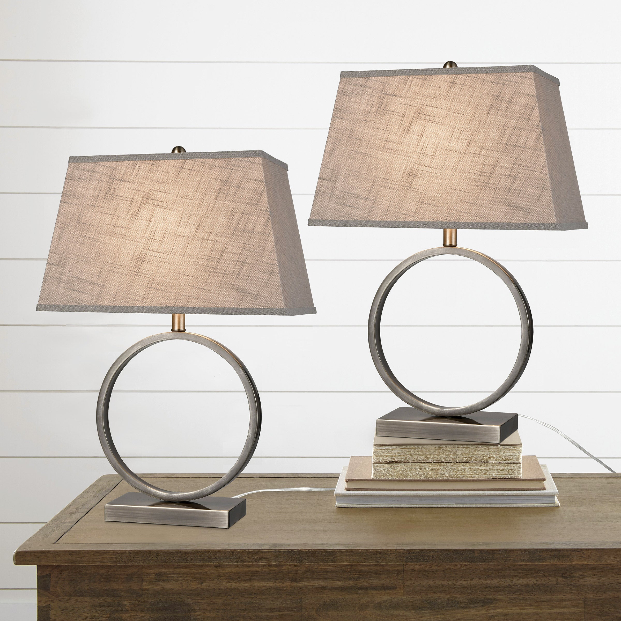 BRIDGEPORT DESIGNS HALO TABLE LAMP 2PK