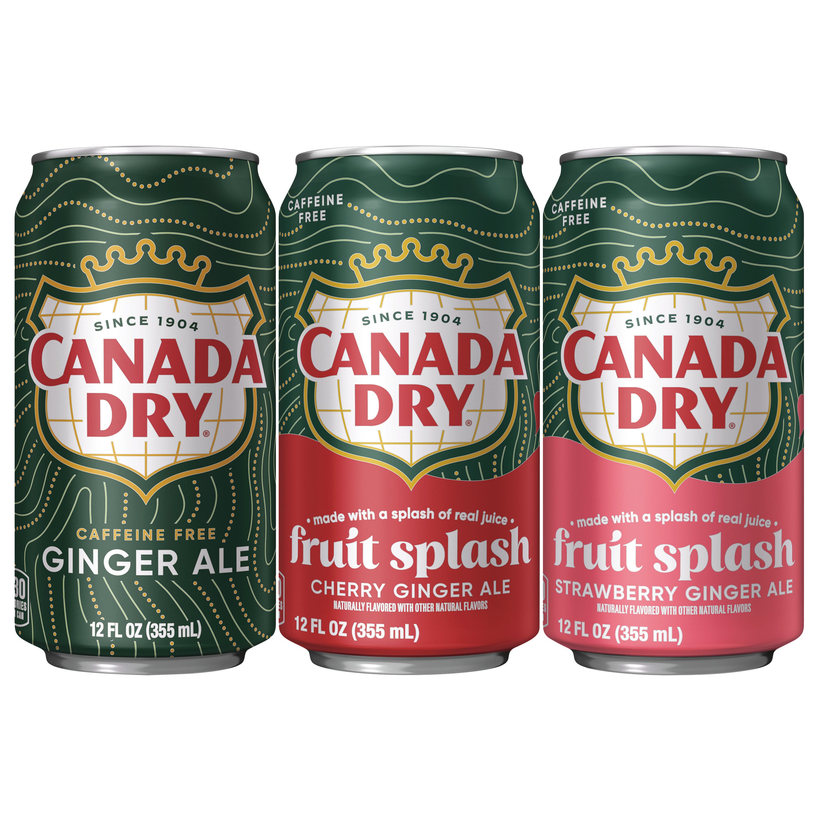 CANADA DRY FRUIT SPLASH VARIETY 36 CT / 12 OZ