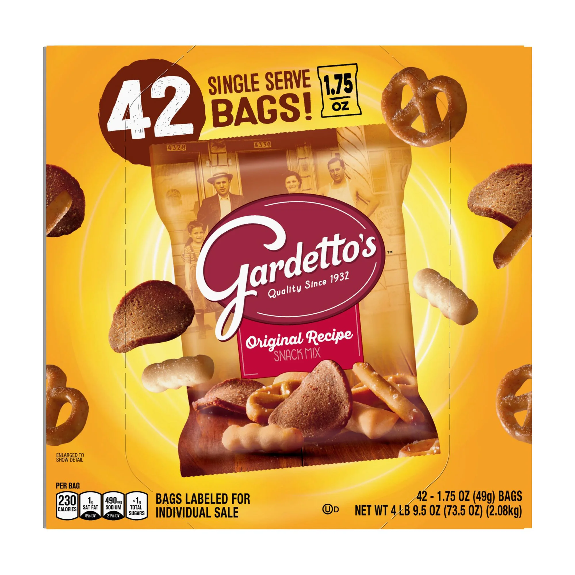 GARDETTO'S SNACK MIX 42 CT/1.75 OZ