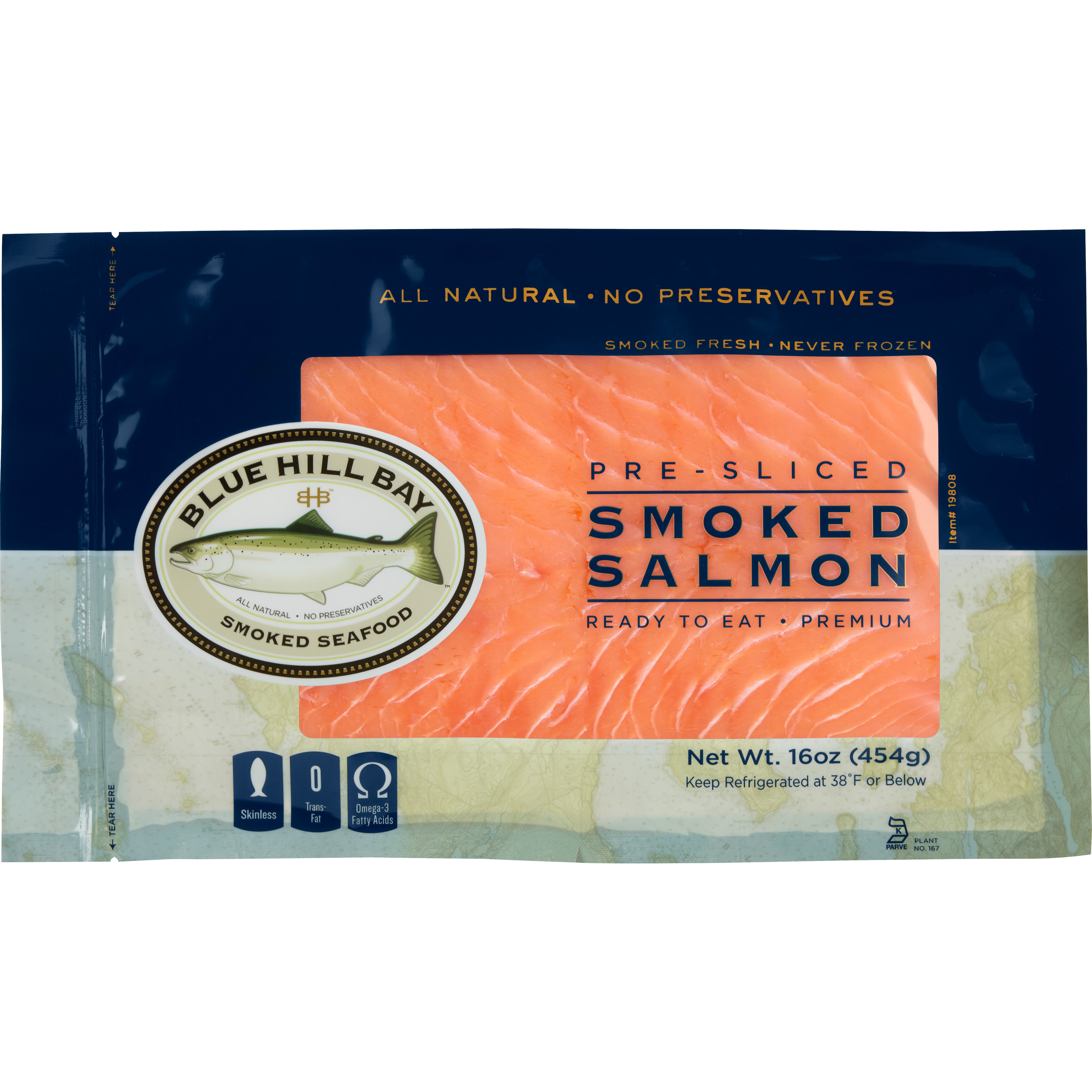BLUE HILL BAY SMOKED SALMON 16 OZ (1 LB)