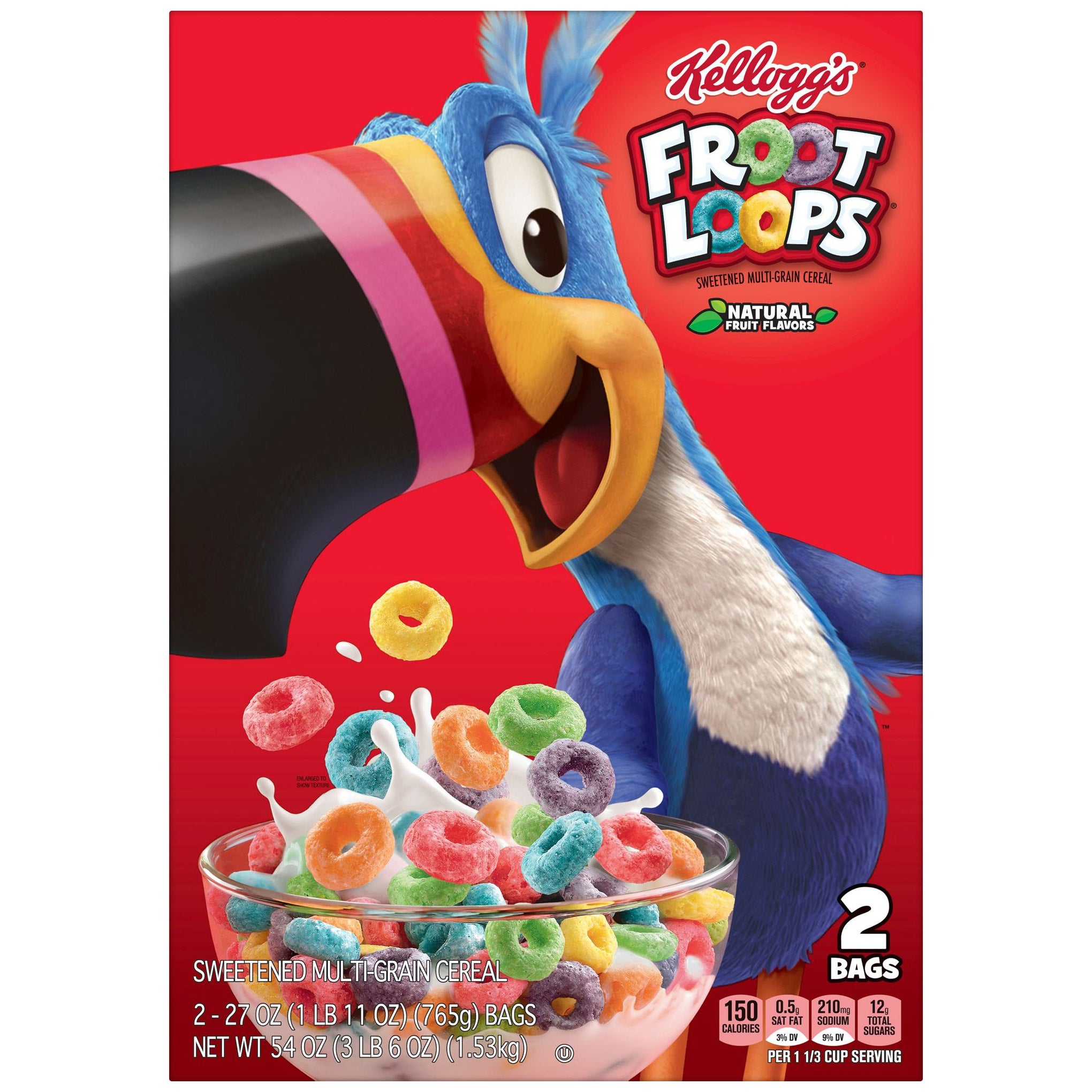 KELLOGG'S FROOT LOOPS 54 OZ (3.375 LBS)