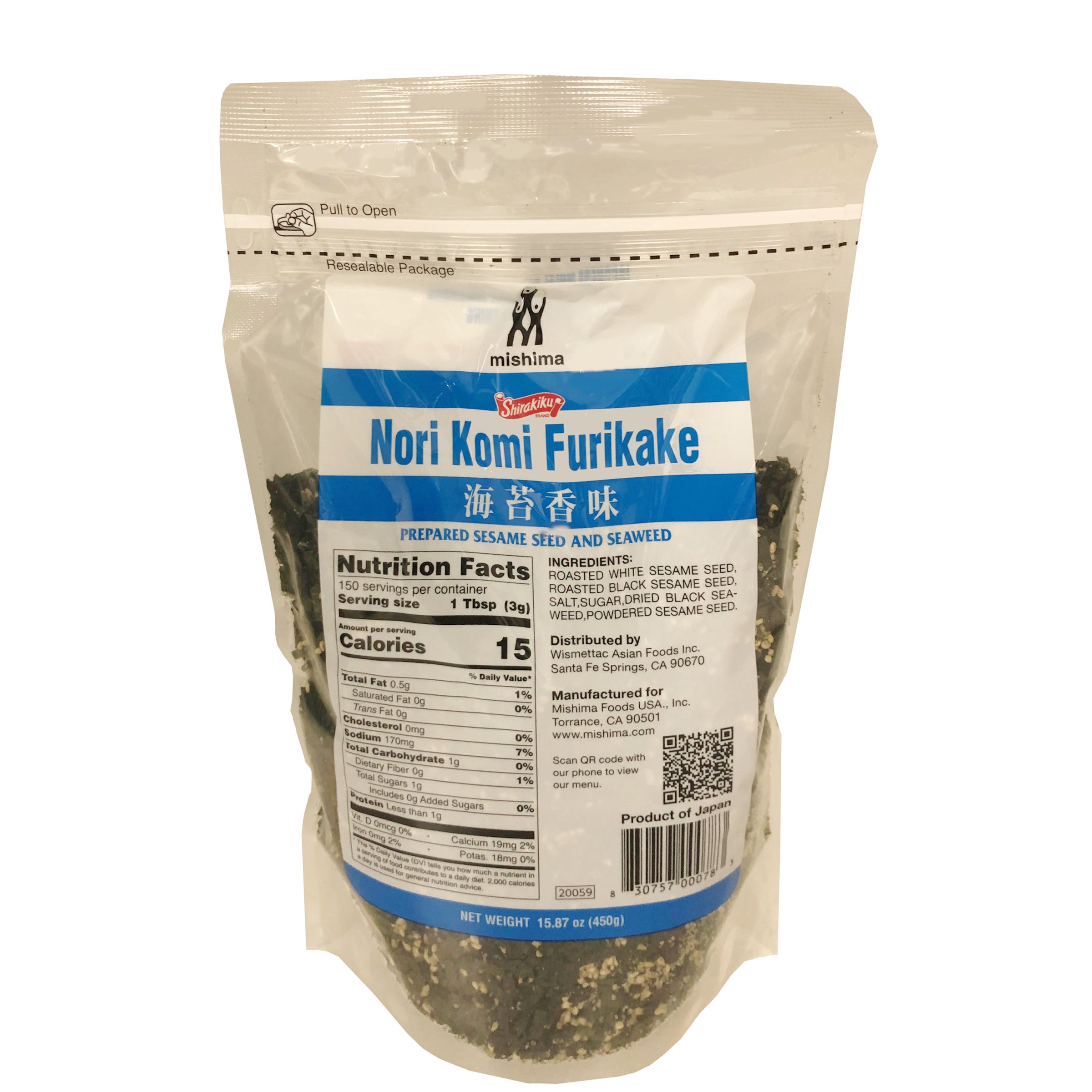 MISHIMA OF JAPAN FURIKAKE NORI KOMI NET WT 450 GRAMS