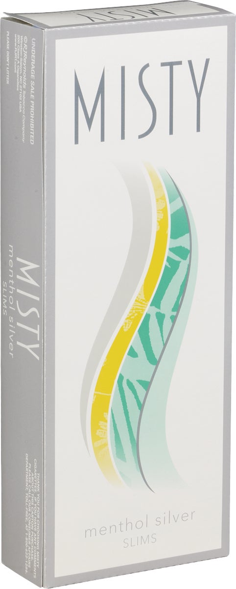 RJ REYNOLDS MISTY MENTHOL SILVER 100 BOX