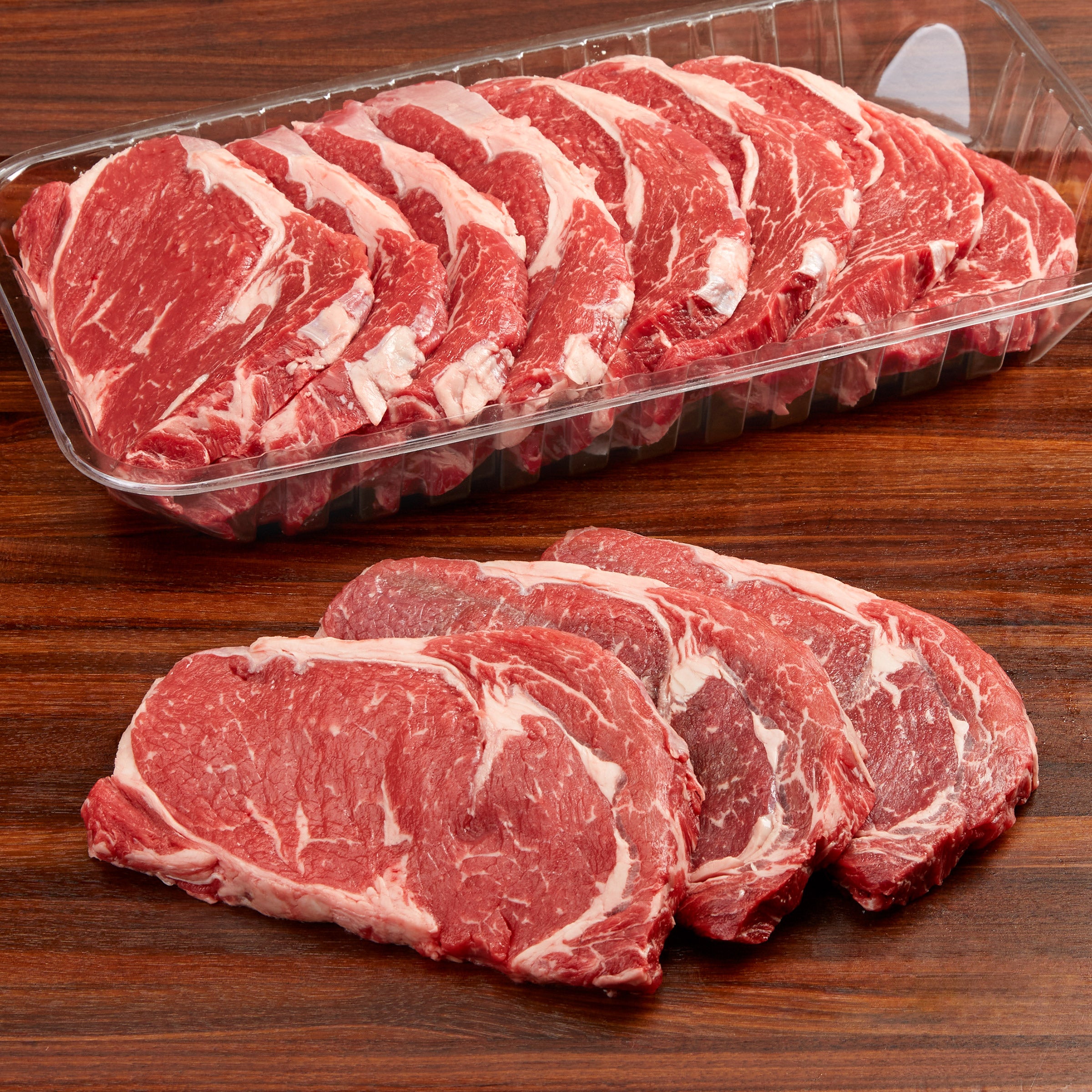 BEEF RIBEYE STEAK BONELESS PER LB (THIN CUT)