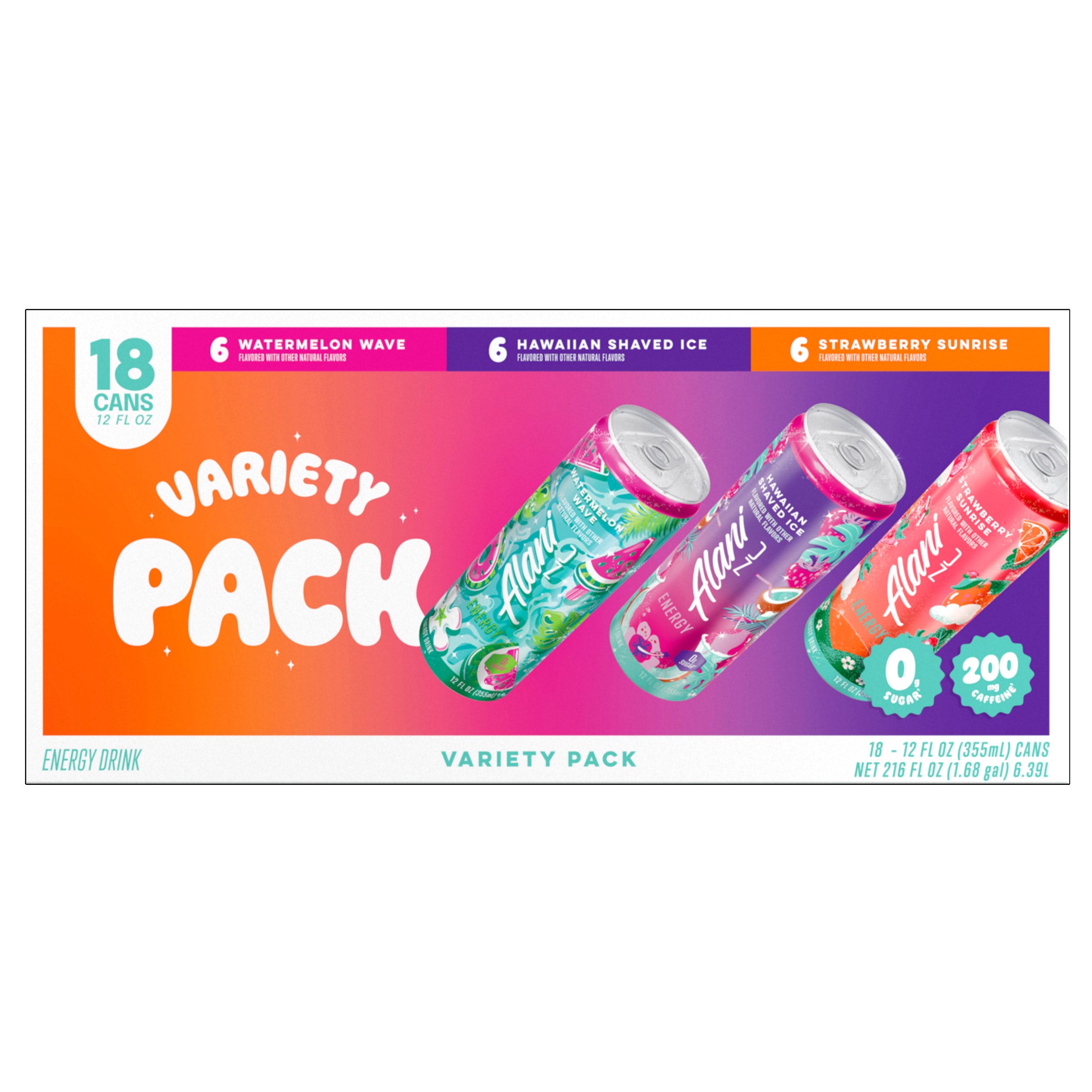 ALANI NU ENERGY SUMMER PACK 18/12 OUNCE CANS