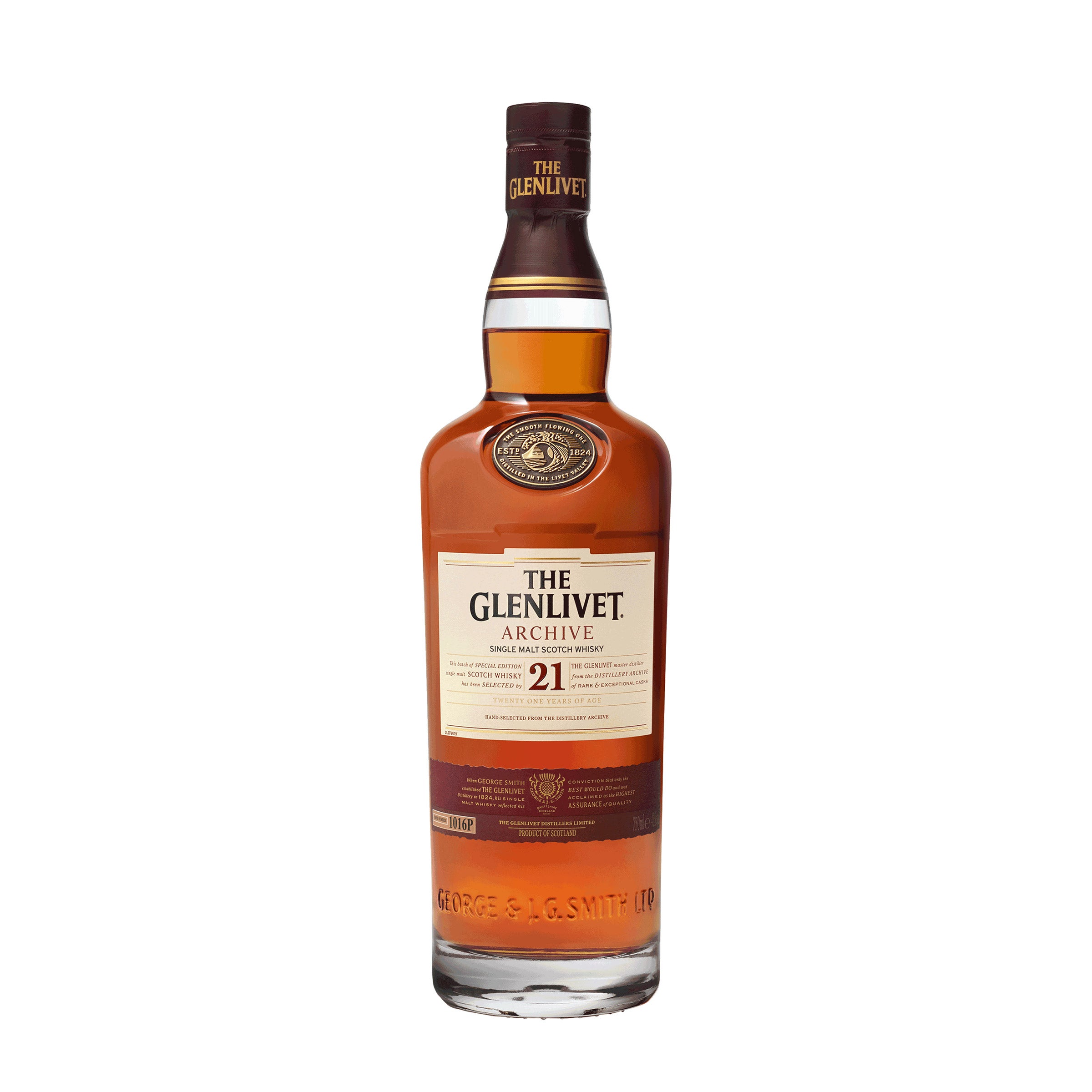 THE GLENLIVET 21YR SINGLE MALT SCOTLAND 750ML