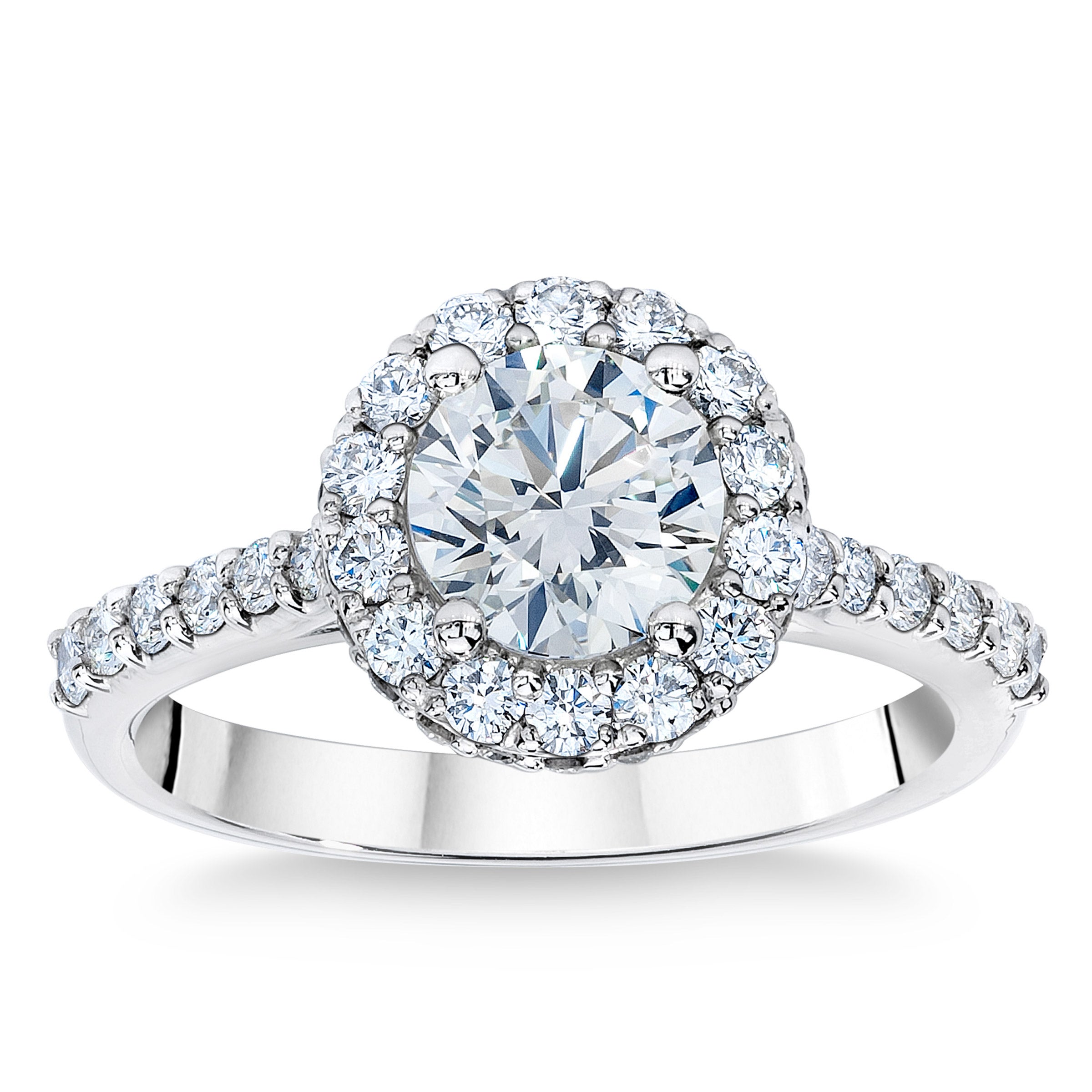 PLATINUM VS2 I 1.70CTW ROUND DIAMOND RING (1.0CTR)