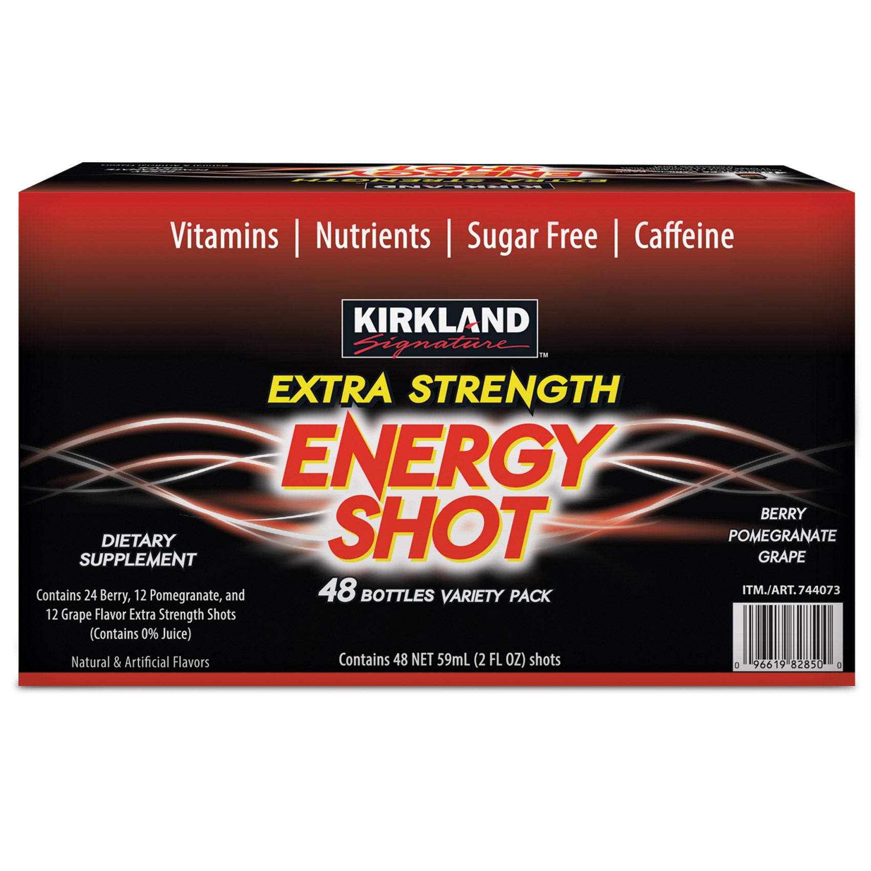 KIRKLAND SIGNATURE EXTRA STRENGTH ENERGY SHOT 48 COUNT X 2 OZ
