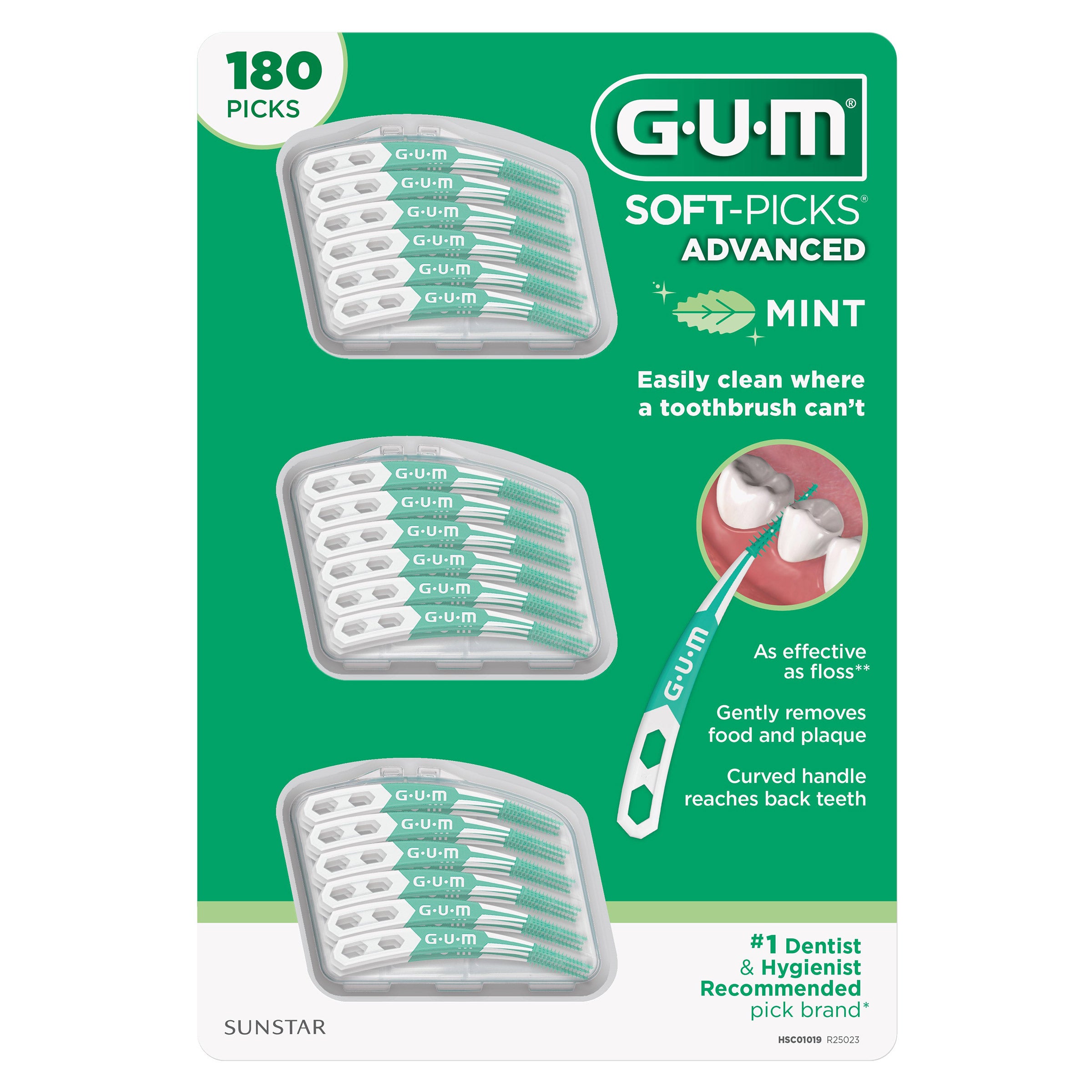 GUM SOFT PICKS ADVANCED MINT 180 CT - Image 1