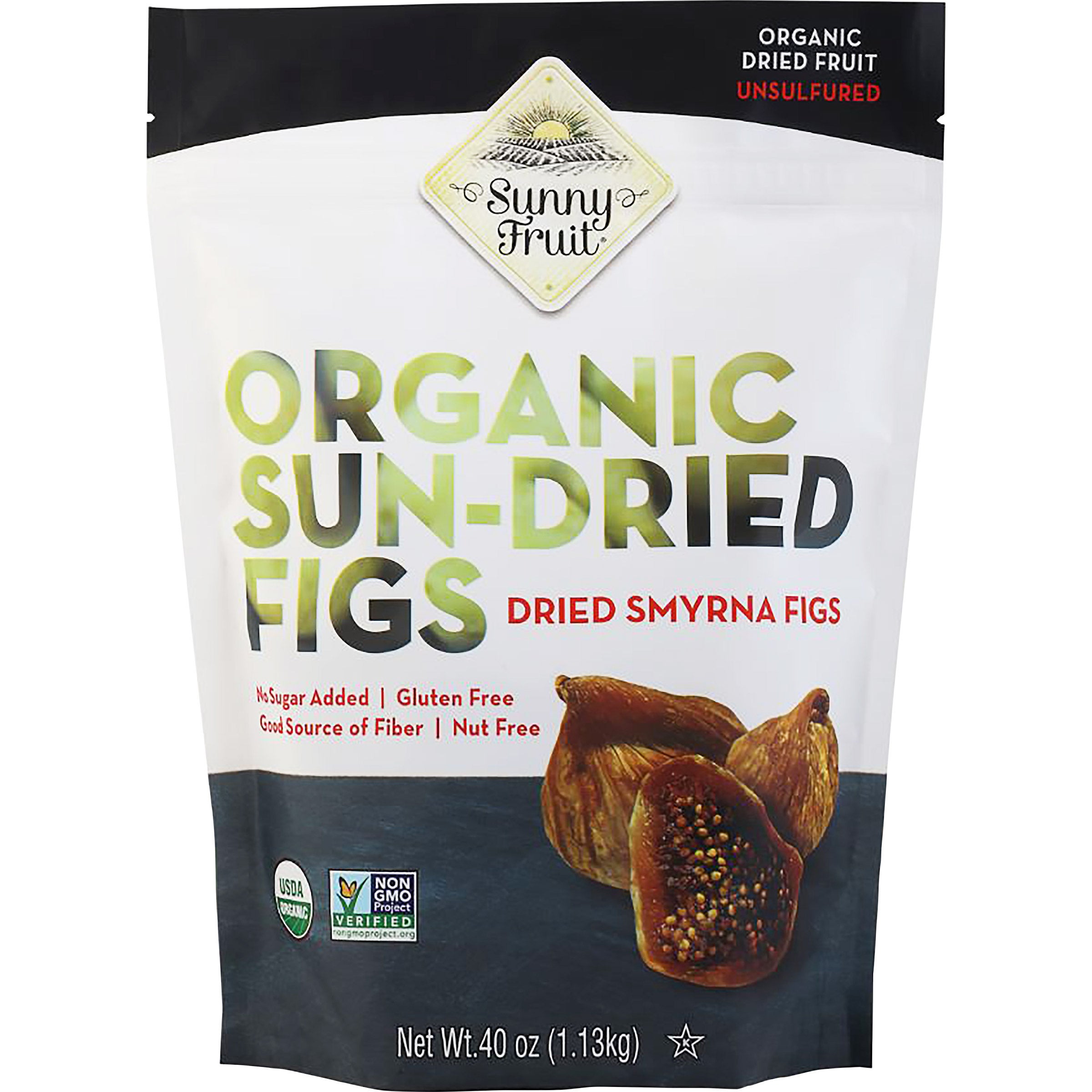 SUNNY FRUIT ORGANIC FIGS 40 OZ (2.5 LBS) - Image 1