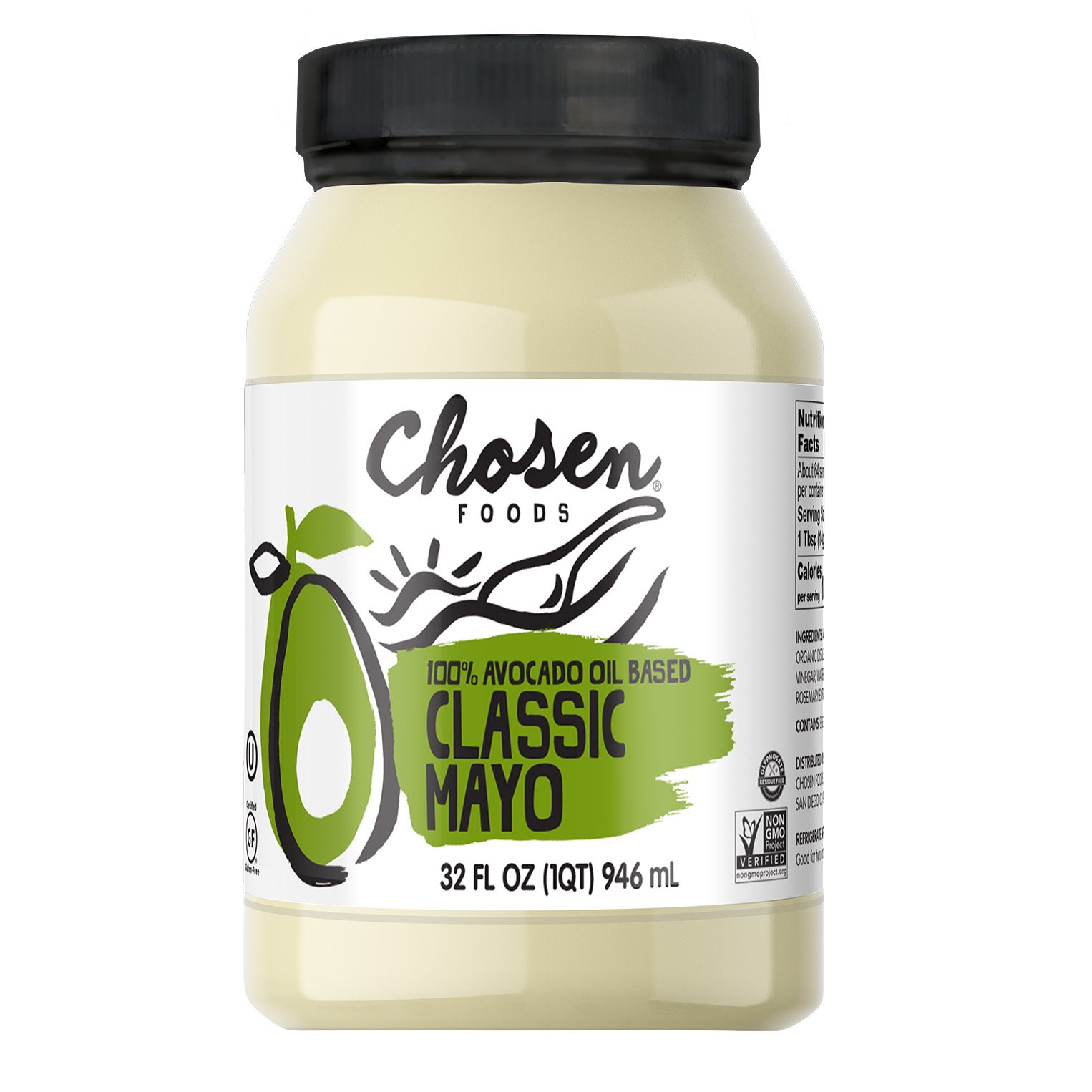 CHOSEN FOODS AVOCADO OIL MAYONNAISE 32 OZ - Image 1