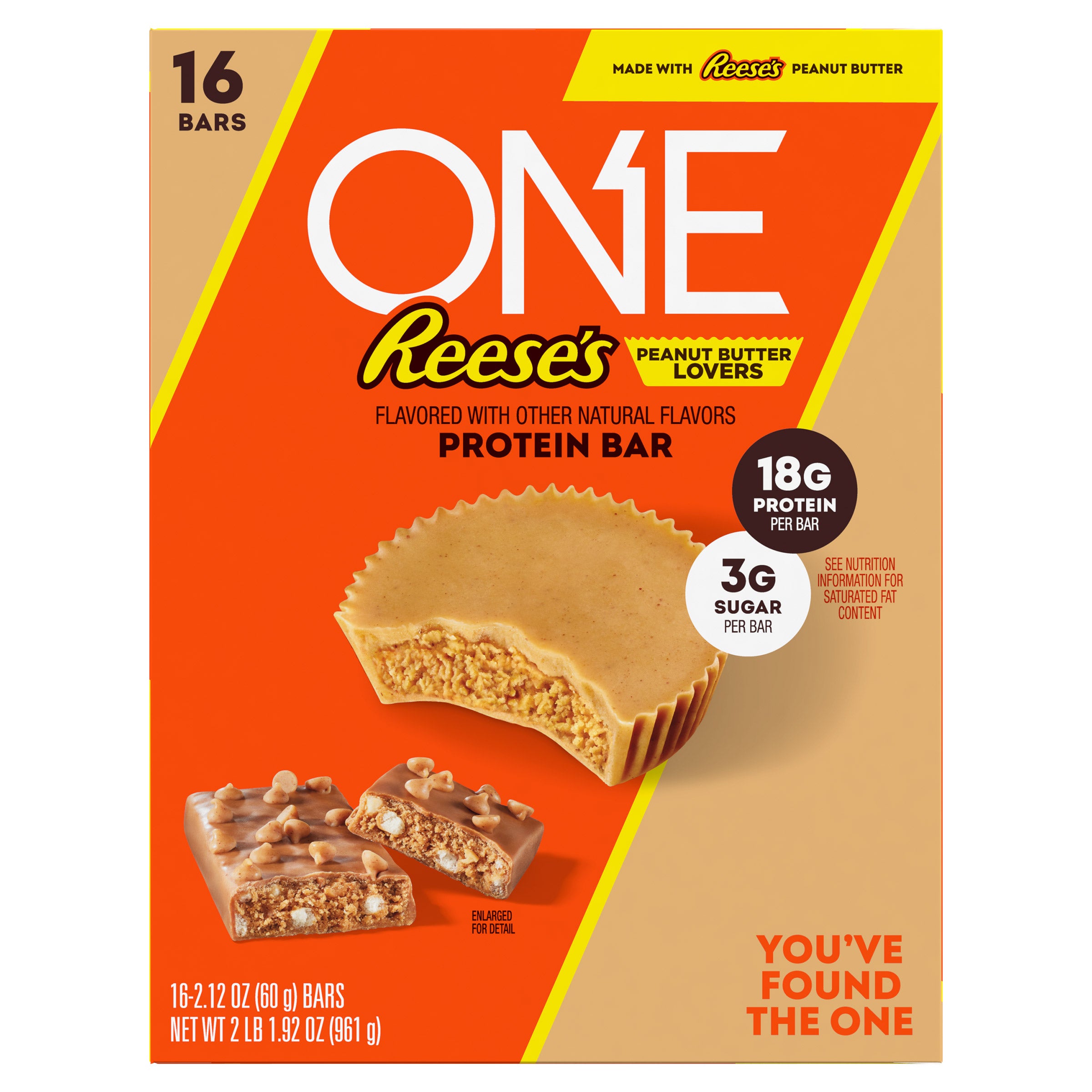 REESE'S ONE PEANUT BUTTER LOVERS 16/2.12 OZ (2.12 LB)