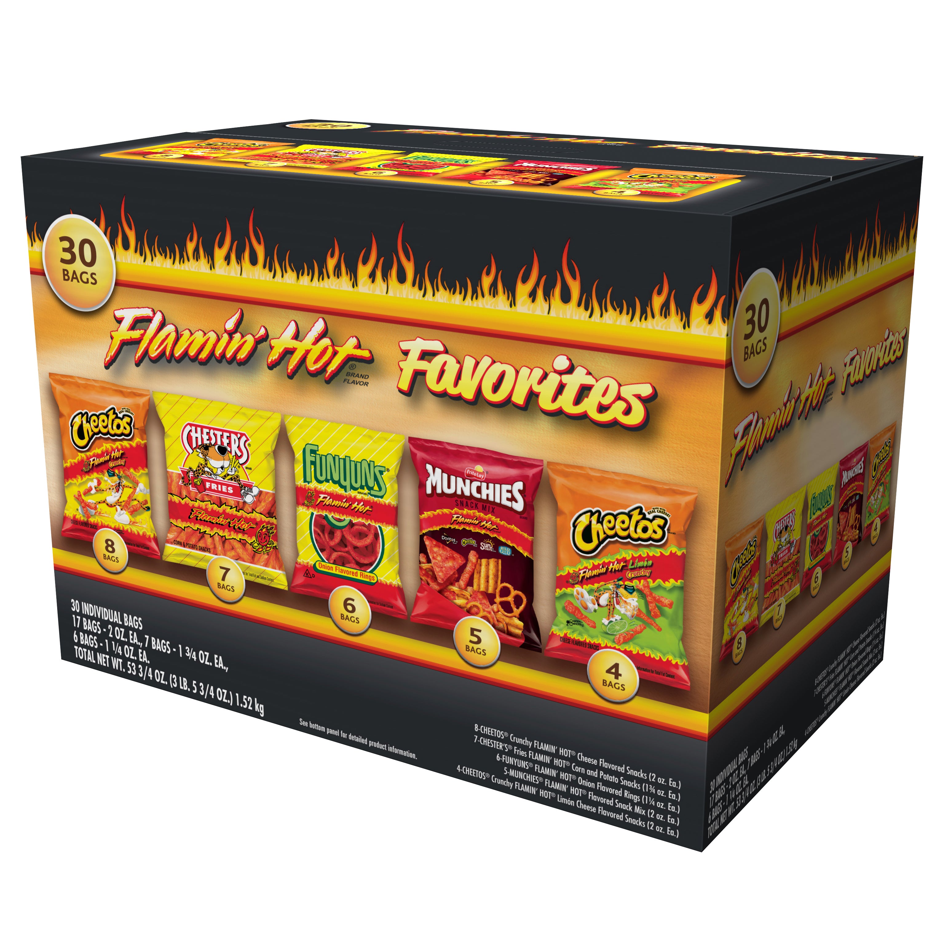 FRITO LAY FLAMIN HOT FAVORITES 30 COUNT BOX - Image 1