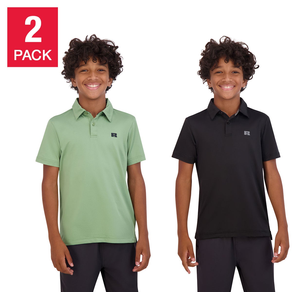 RUSSELL YOUTH 2PK POLO FY 24