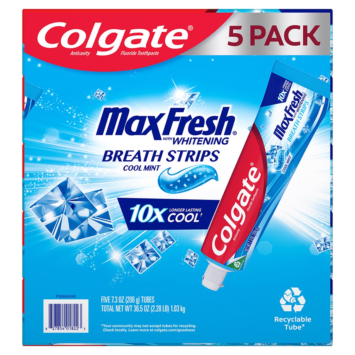 COLGATE MAX FRESH TOOTHPASTE 5 / 7.3 OZ