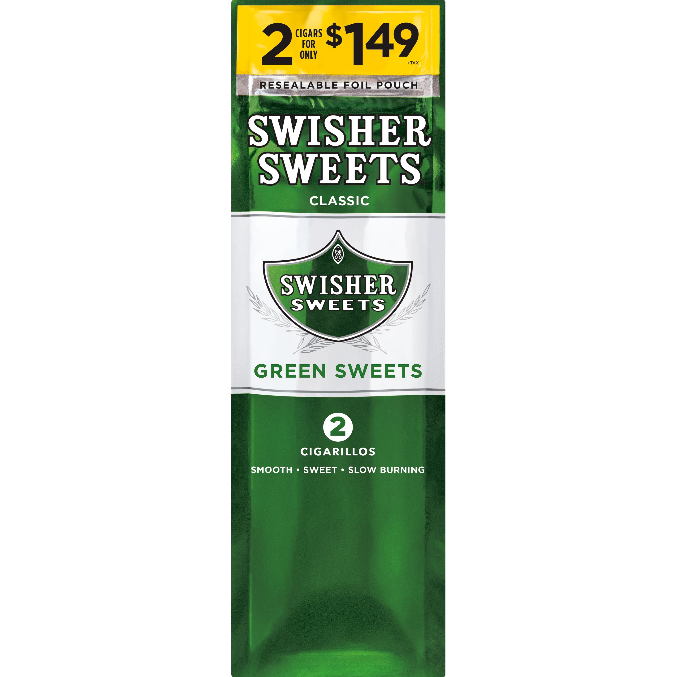 SWISHER SWEETS GREEN CIGARILLOS 30/2CT POUCH $1.49