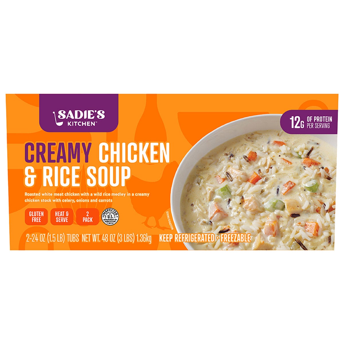 SADIE'S KITCHEN CREAMY CHICKEN & WILD RICE SOUP 2/24OZ - Image 1