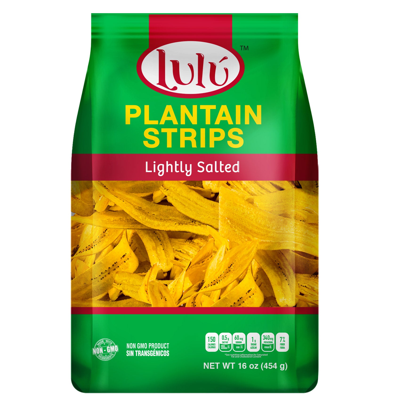 LULU PLANTAIN STRIPS 16 OUNCE BAG