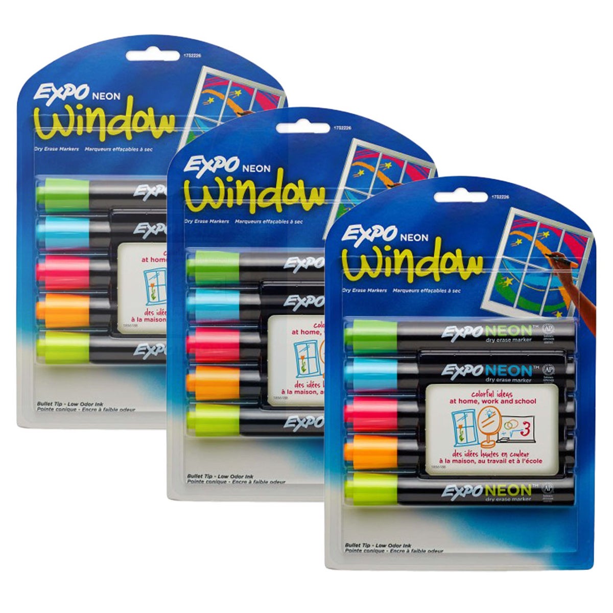 EXPO NEON DRY ERASE MARKERS SAN1752226KT ASST 15CT - Image 1