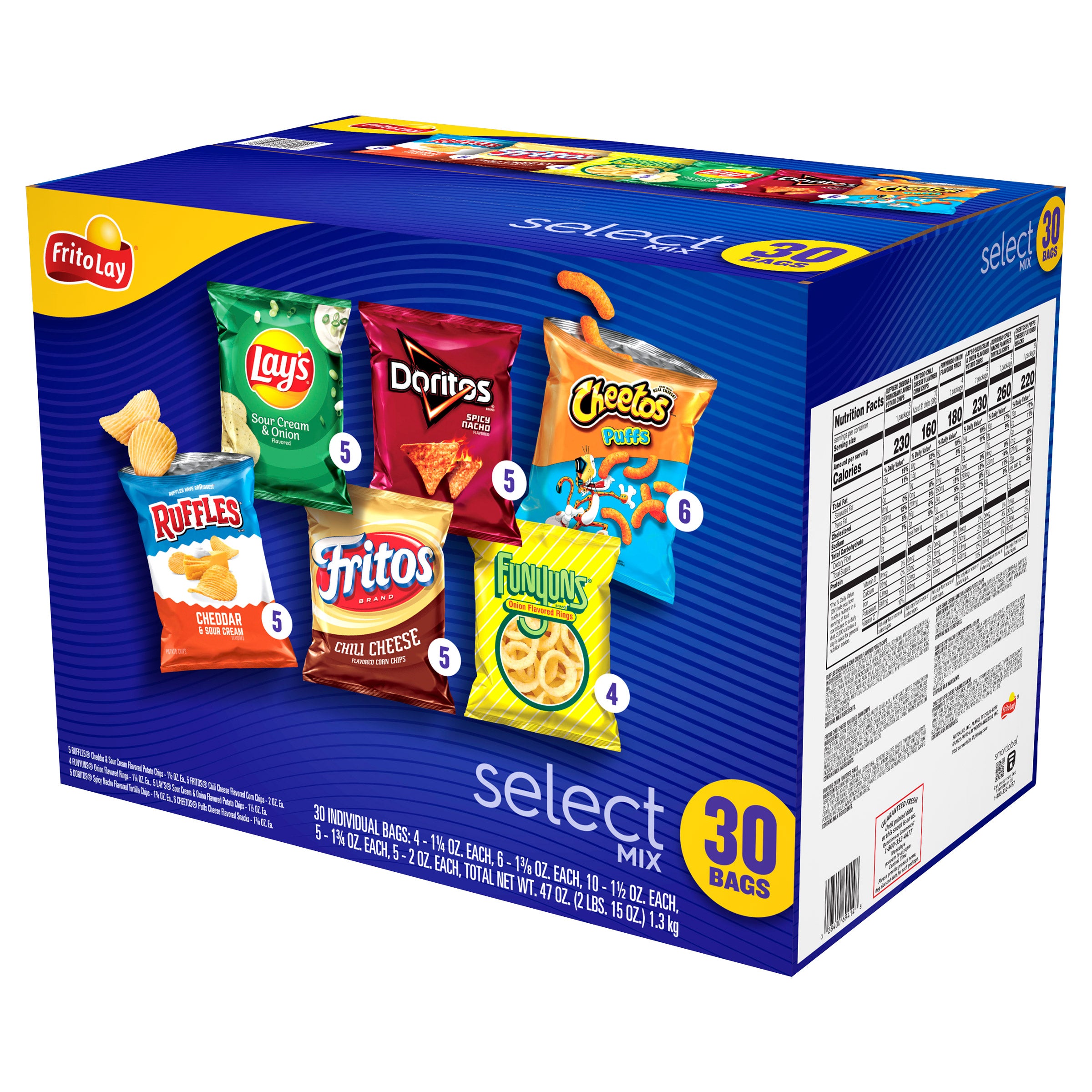FRITO LAY SELECT MIX VARIETY 30 CT/ 47.0 OZ - Image 1